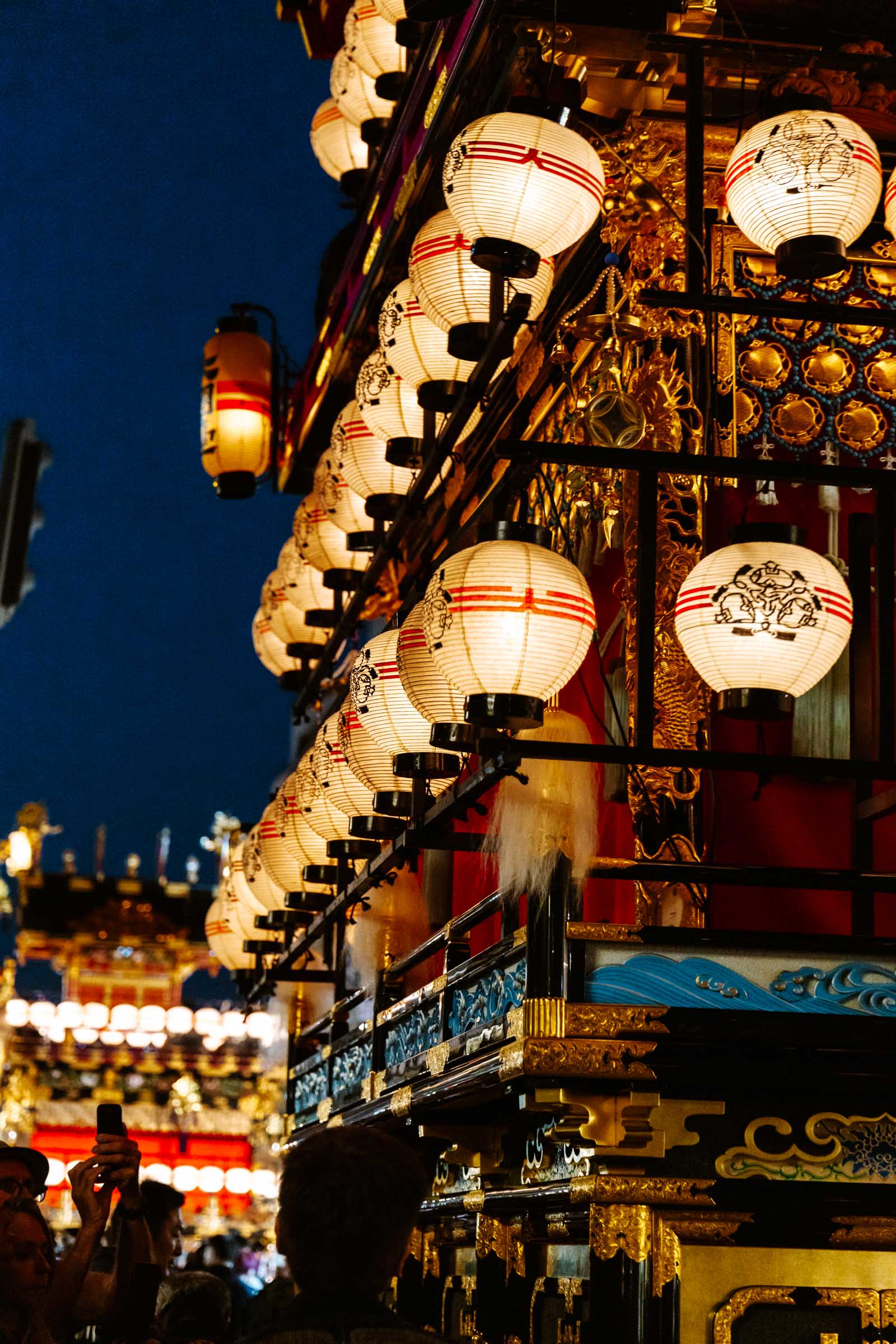 Takayama Festival yatai at night