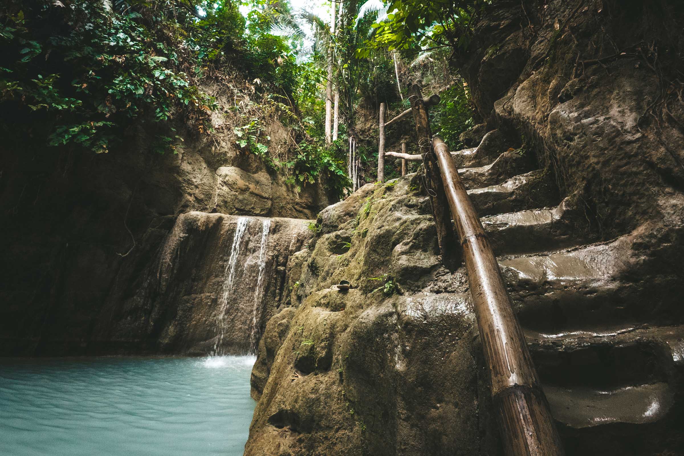 Stairs to Binalayan Hidden Falls