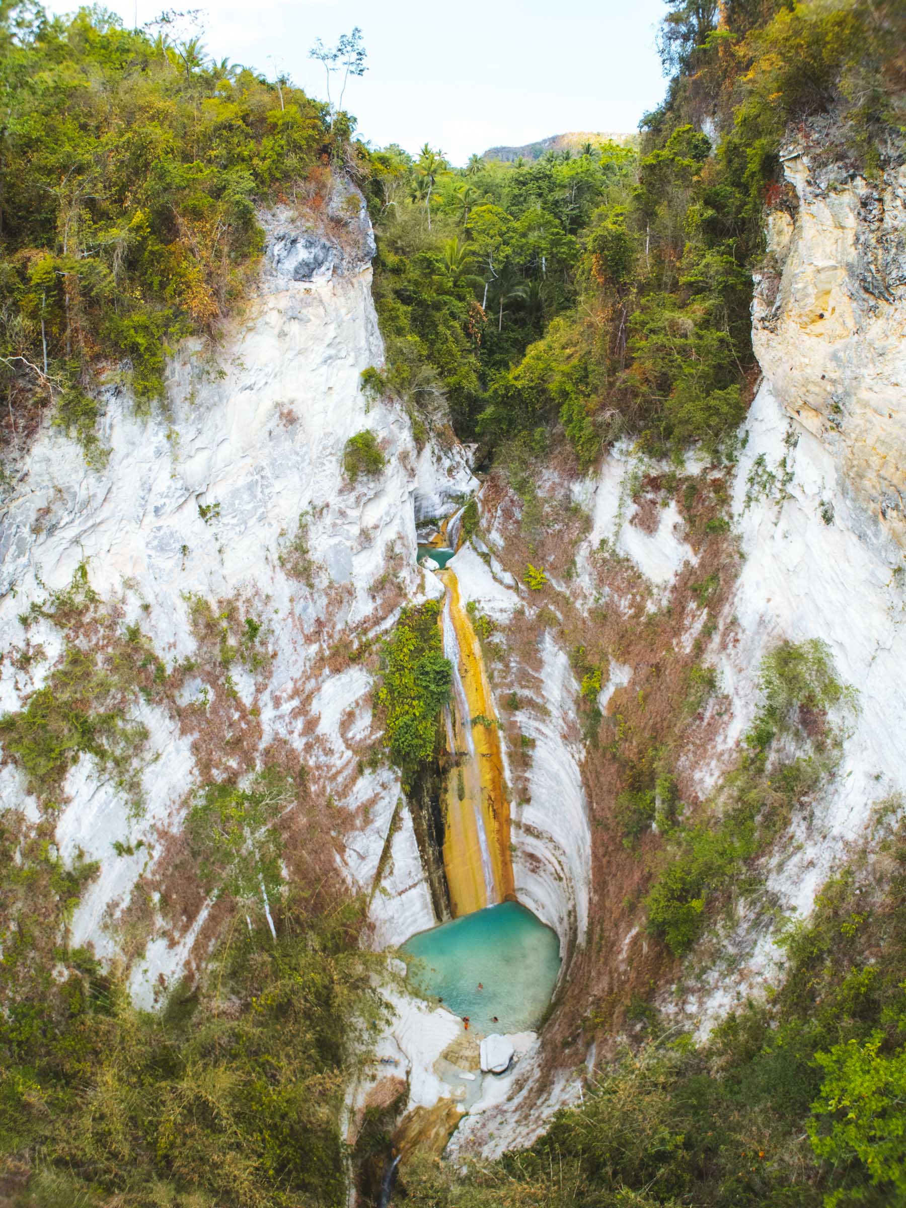 Dao Falls Cebu aerial view of waterfall