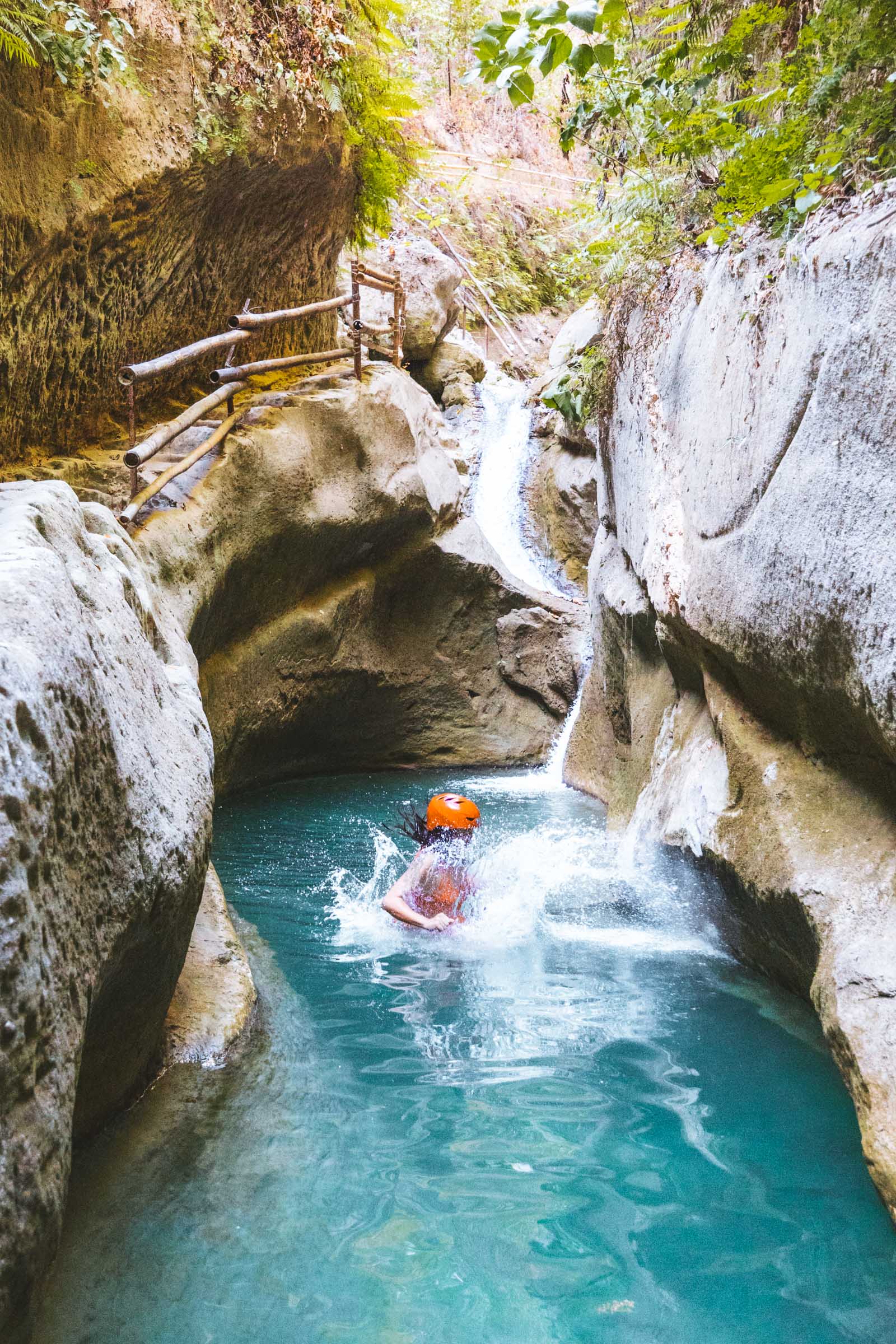 dao falls cebu jumping in river