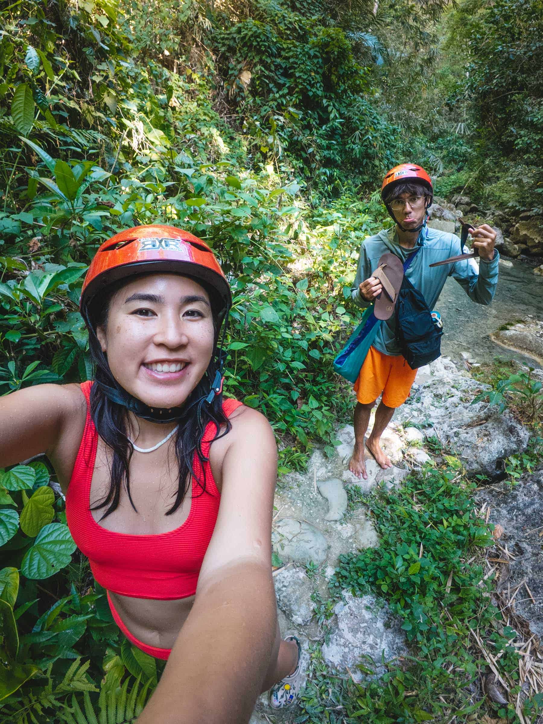 Trey with broken slipper at Dao Falls Cebu