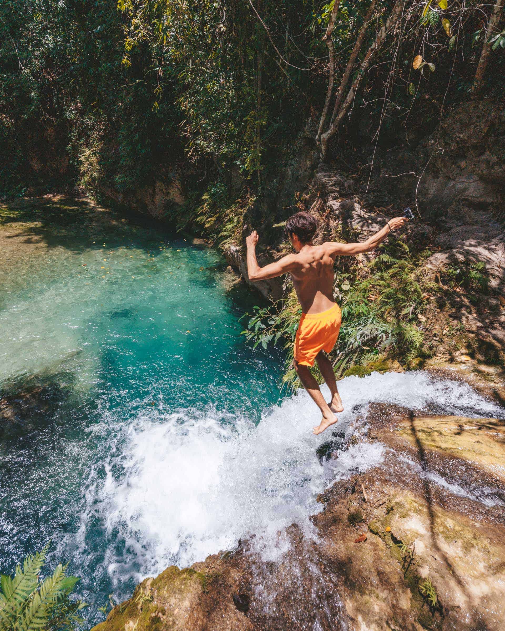 Inambakan Falls in Cebu: Complete Guide 7 Trey jumping from hidden waterfall at Inambakan Falls Cebu