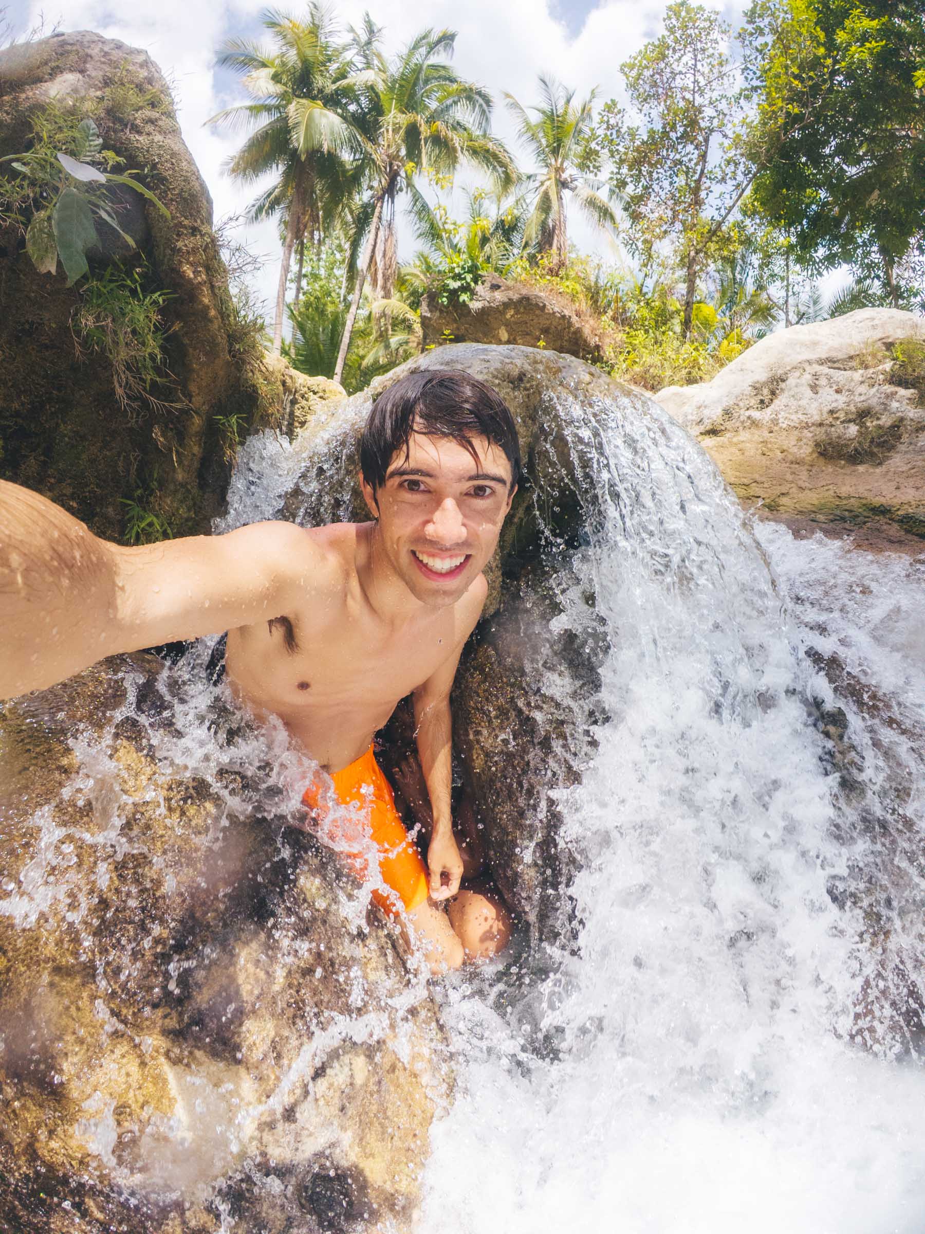 Inambakan Falls in Cebu: Complete Guide 15 Trey in cave behind falls at Inambakan Falls Cebu