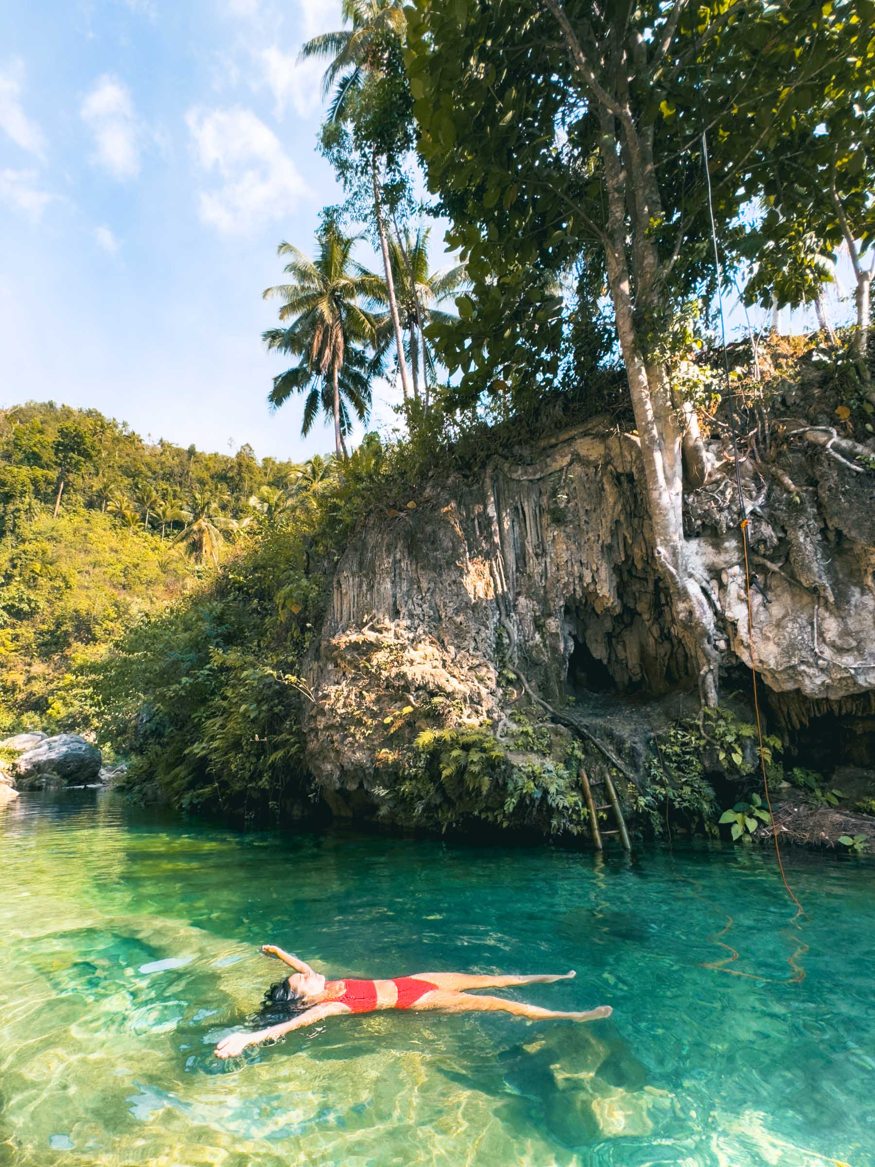 Floating in river at Kanlaob Falls Cebu
