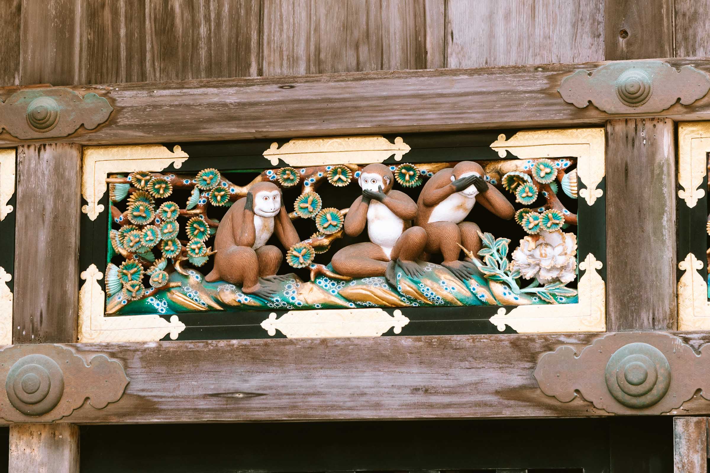 Three monkeys Toshogu Shrine Nikko