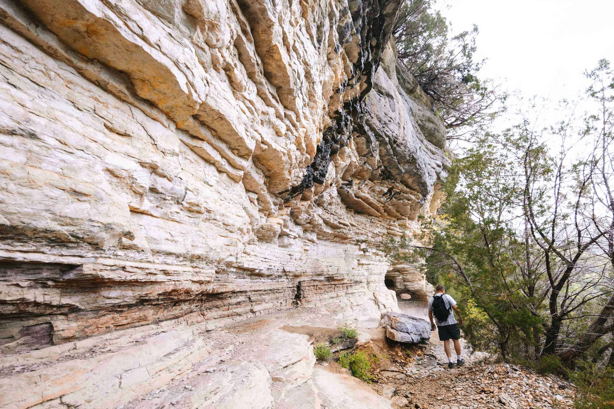 Walking along Big Bluff Goat Trail Arkansas