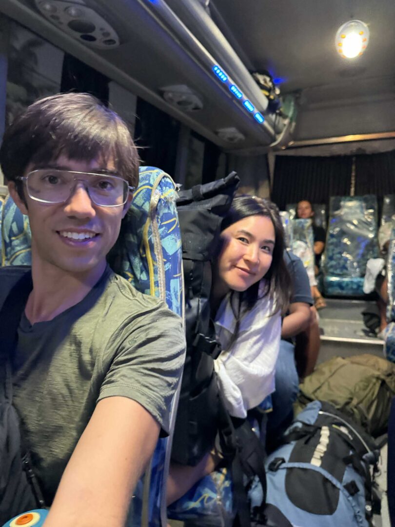 Inside of bus from Cebu City to Moalboal