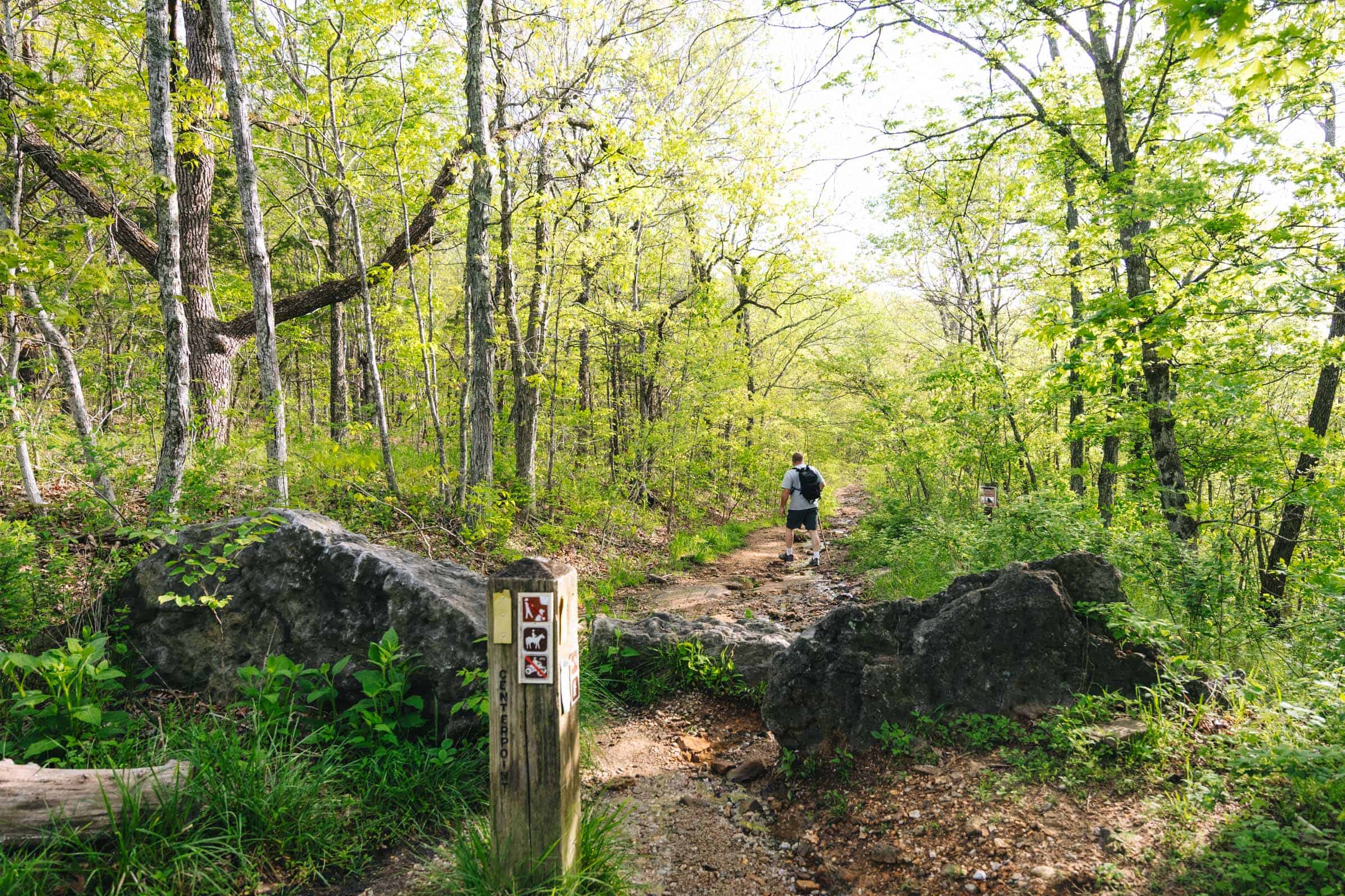 Start of Centerpoint Trailhead