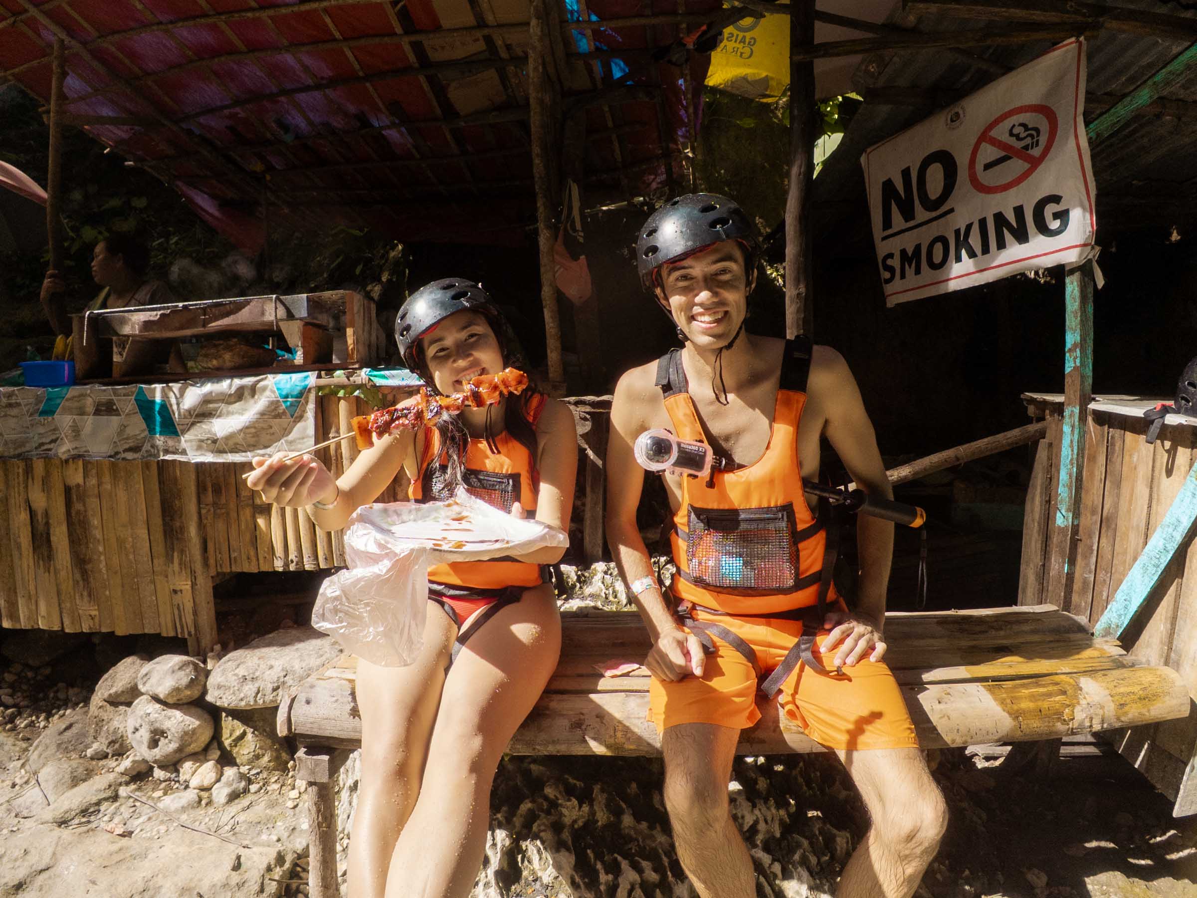 Kawasan Falls Canyoneering: Complete Guide 18 Meat stick at snack stand Kawasan Falls Canyoneering