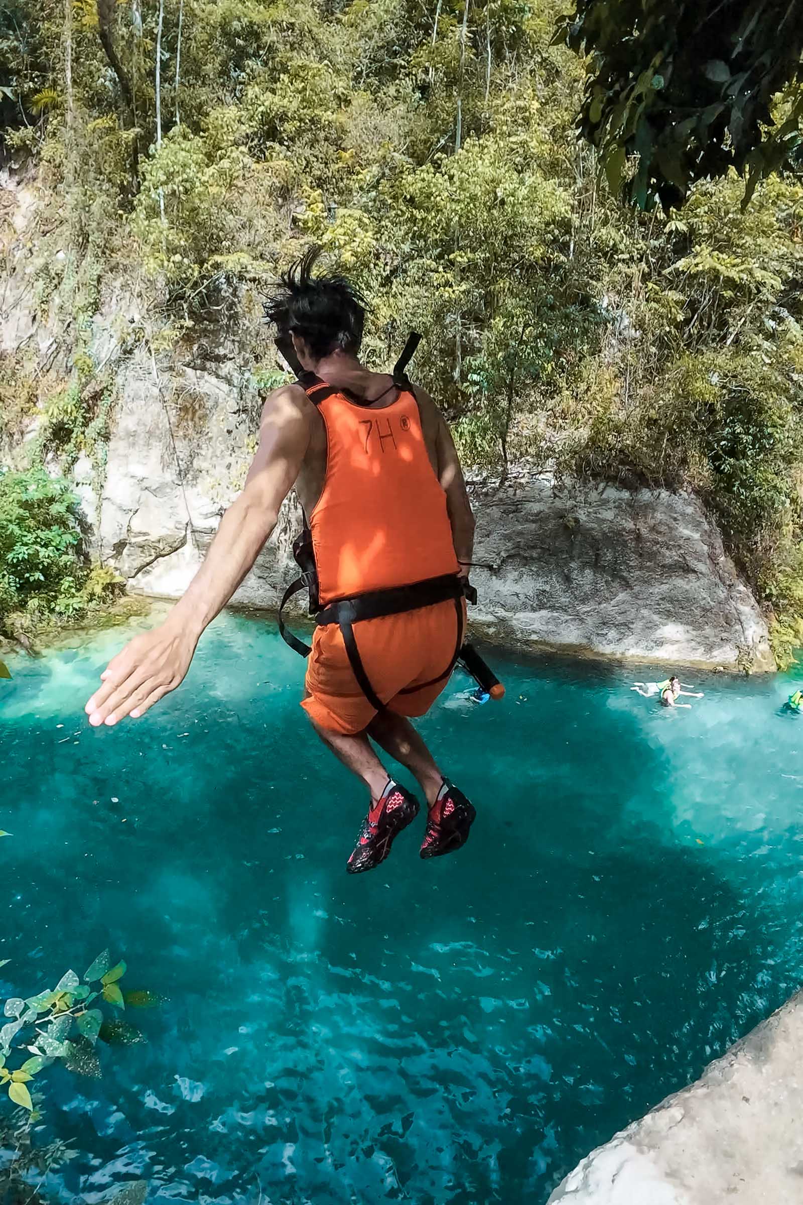 Kawasan Falls Canyoneering: Complete Guide 20 Kawasan Falls Canyoneering Level 3 platform jump