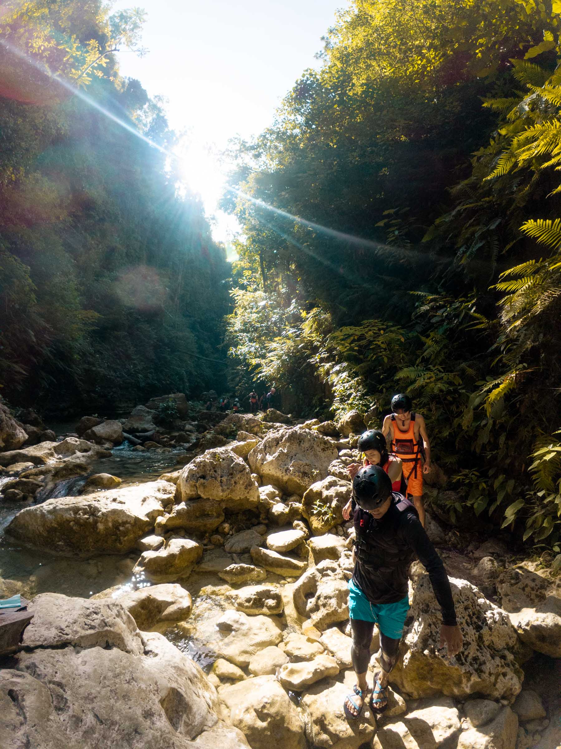 Kawasan Falls Canyoneering: Complete Guide 19 Walking in river at Kawasan Falls Canyoneering