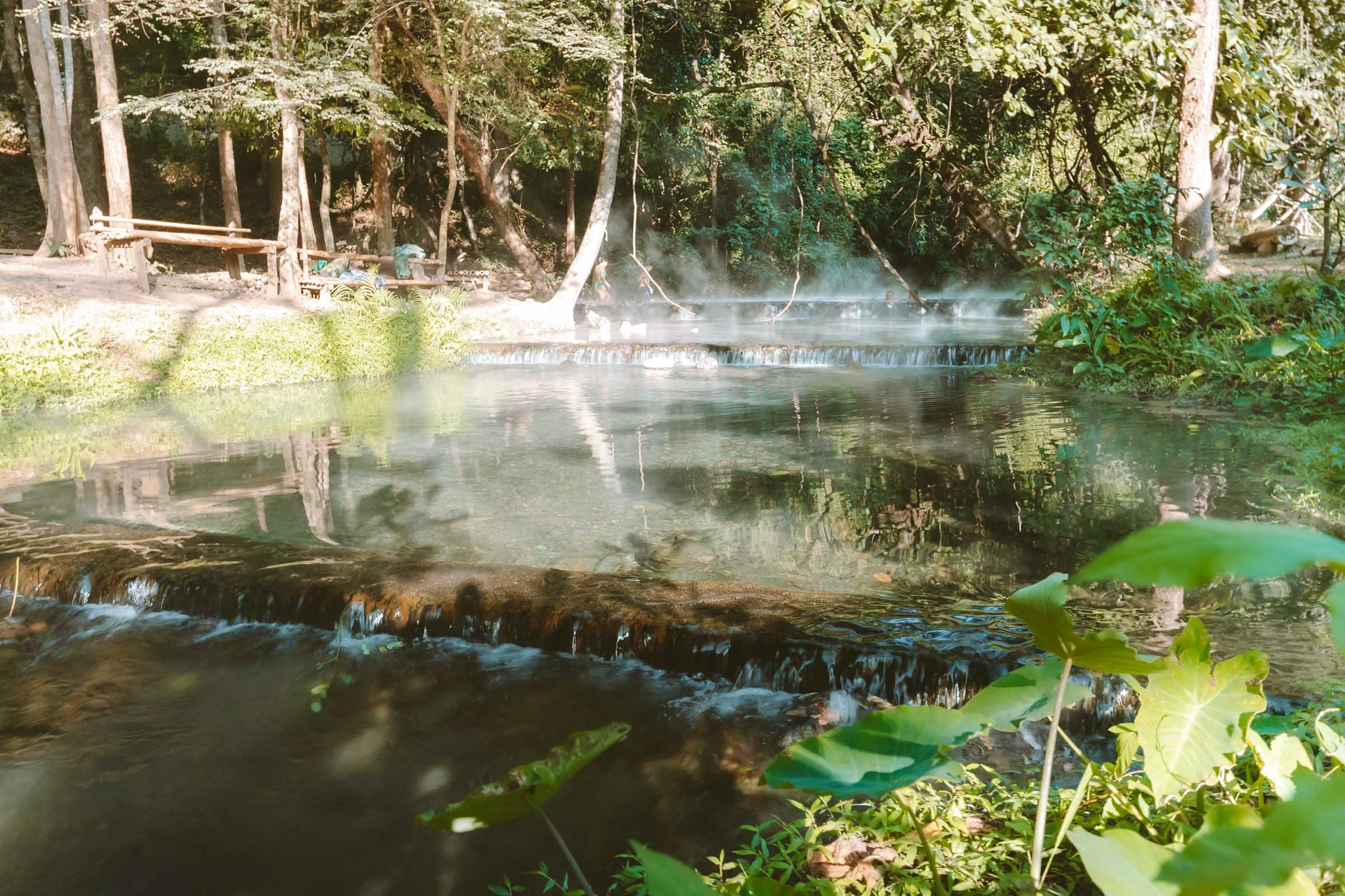 Sai Ngam Hot Spring three tiers