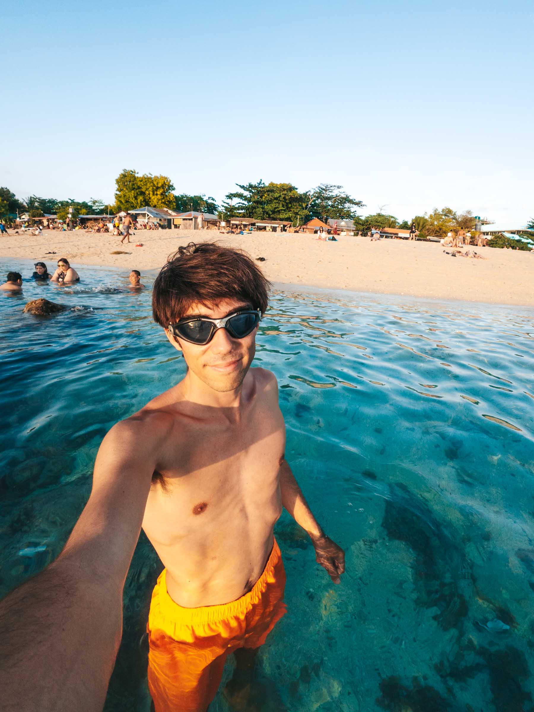 Swimming at White Beach Moalboal