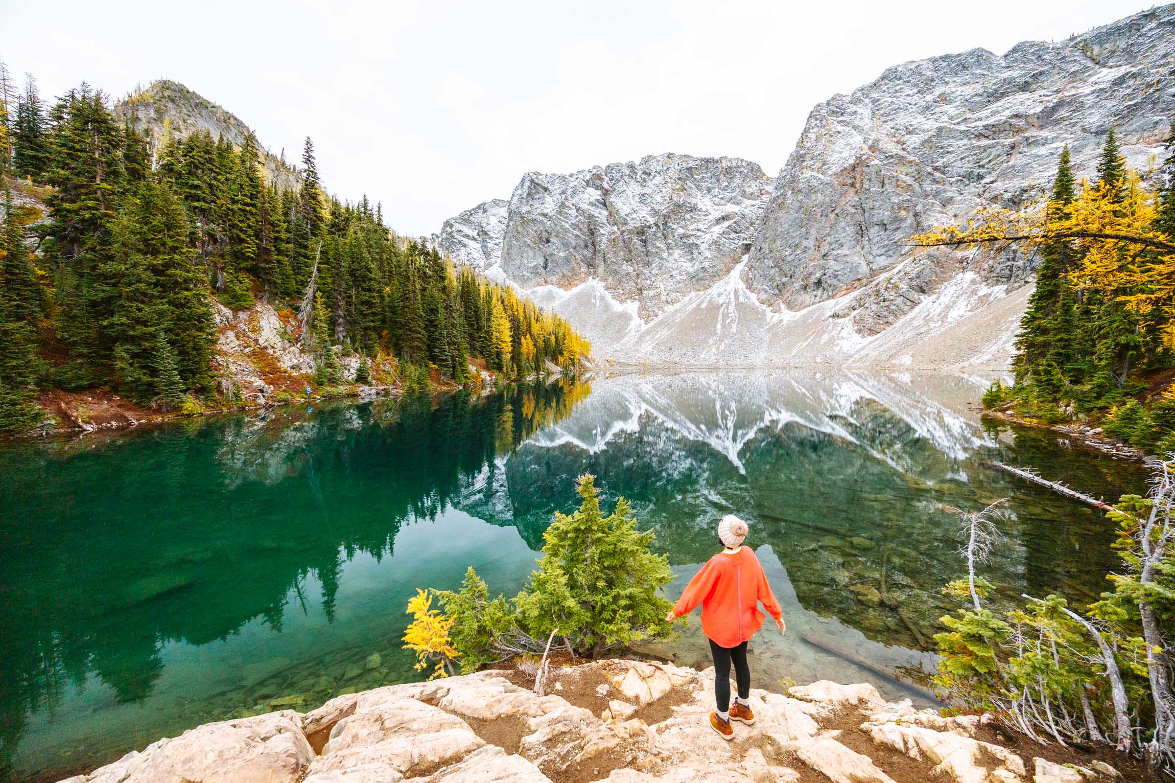 View from boulder at Blue Lake North Cascades