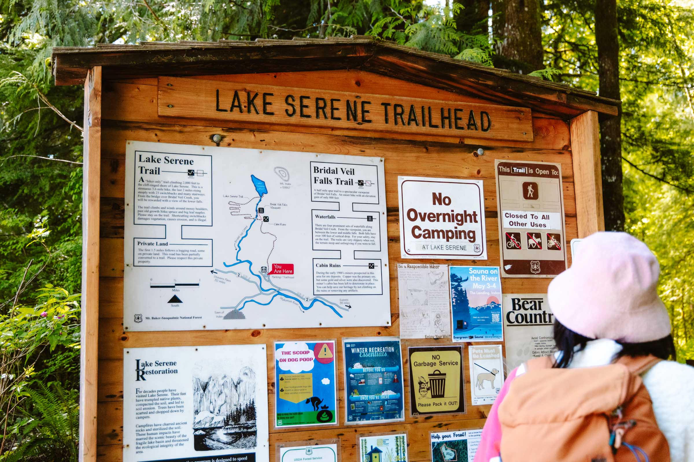 Bridal Veil Falls Lake Serene Trailhead