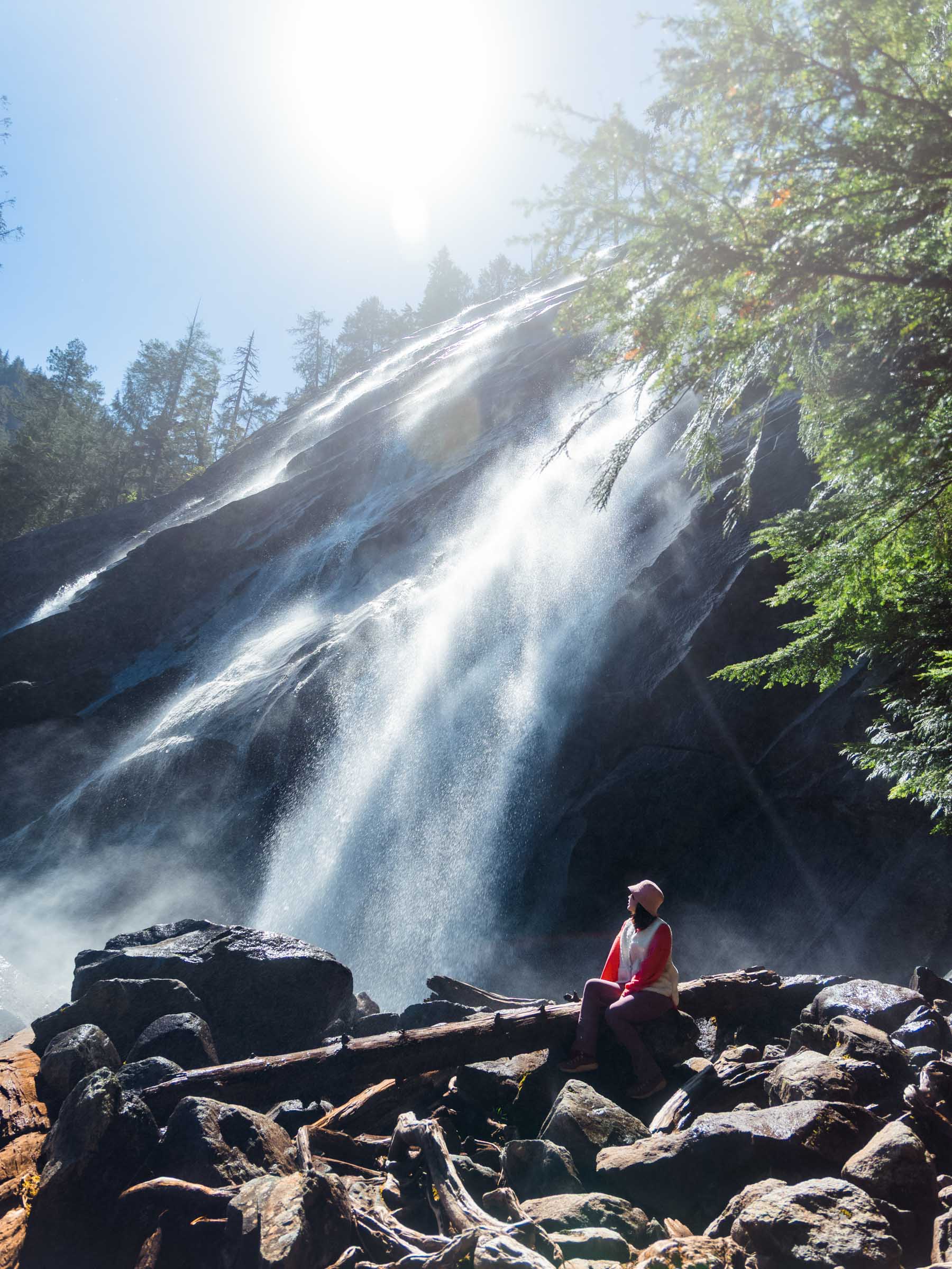 Upper cascade of Bridal Veil Falls in Washington