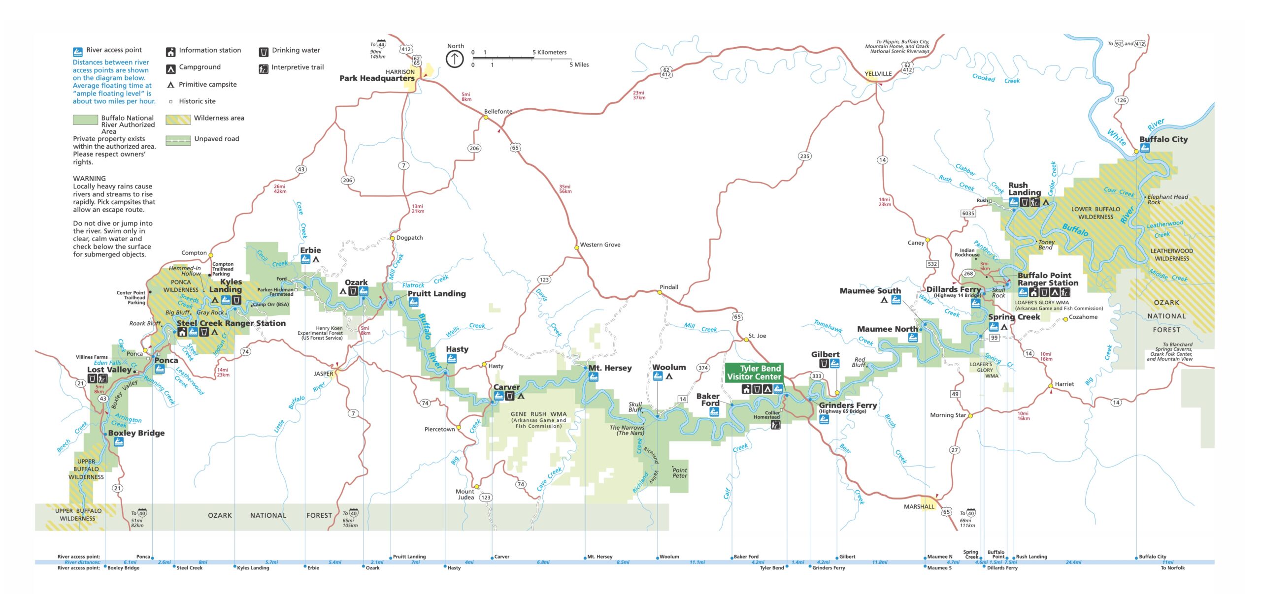 How to Float the Buffalo River in Arkansas: Complete Guide 3 Map of the Buffalo River