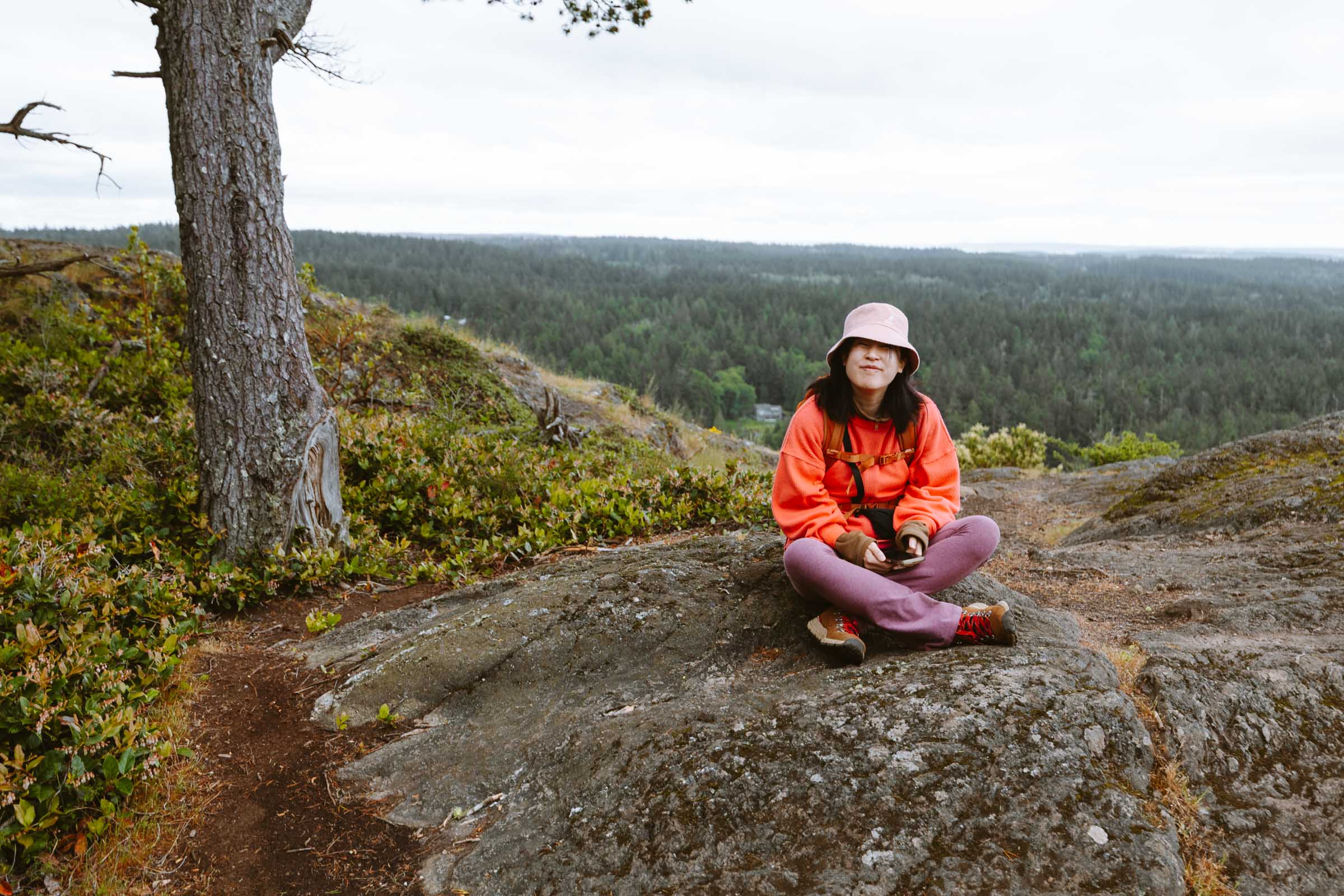 Chloe at Goose Rock Summit Trail Deception Pass