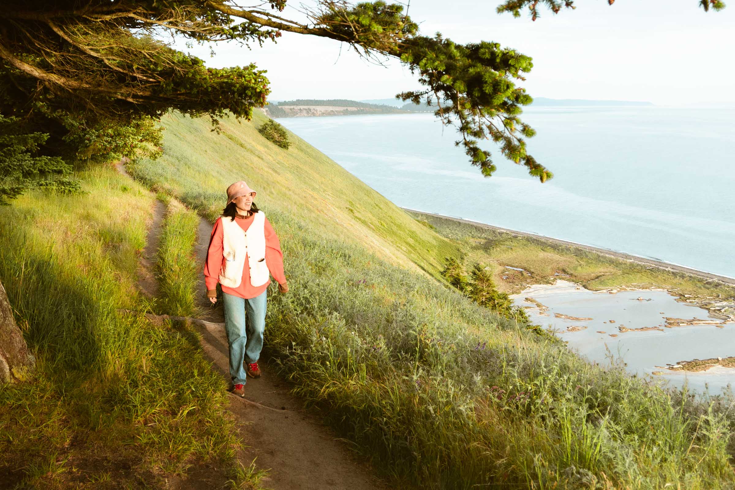 Enjoying Ebey's Landing hike