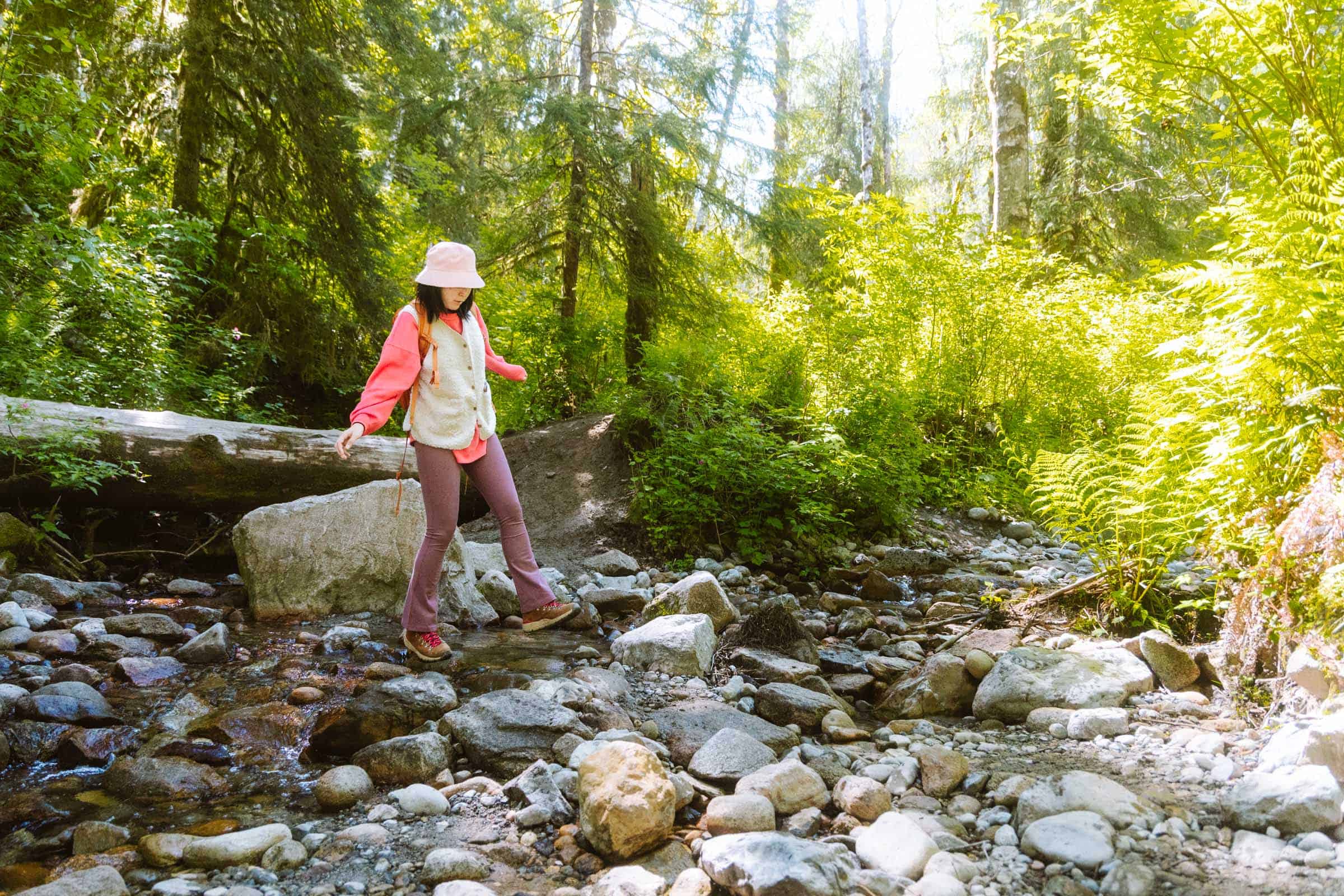 11 Incredible Hikes Near Seattle: Complete Guide 15 Chloe crossing creek to Bridal Veil Falls