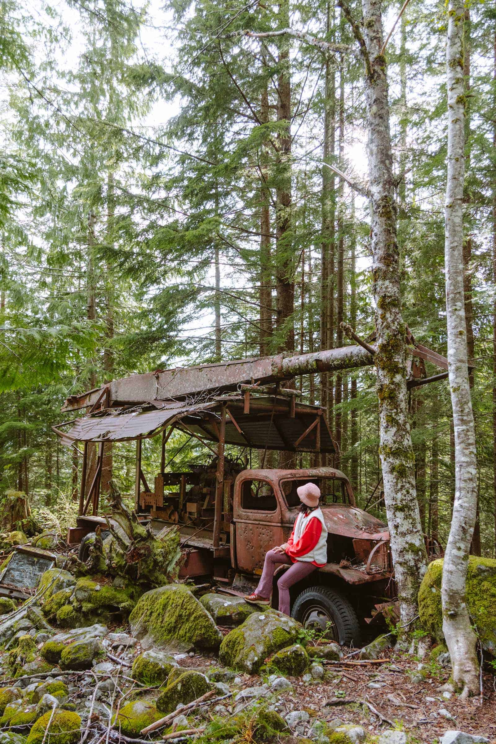 Dirty Harry's Balcony: Complete Hiking Guide 12 Old logging truck at Dirty Harry's Museum