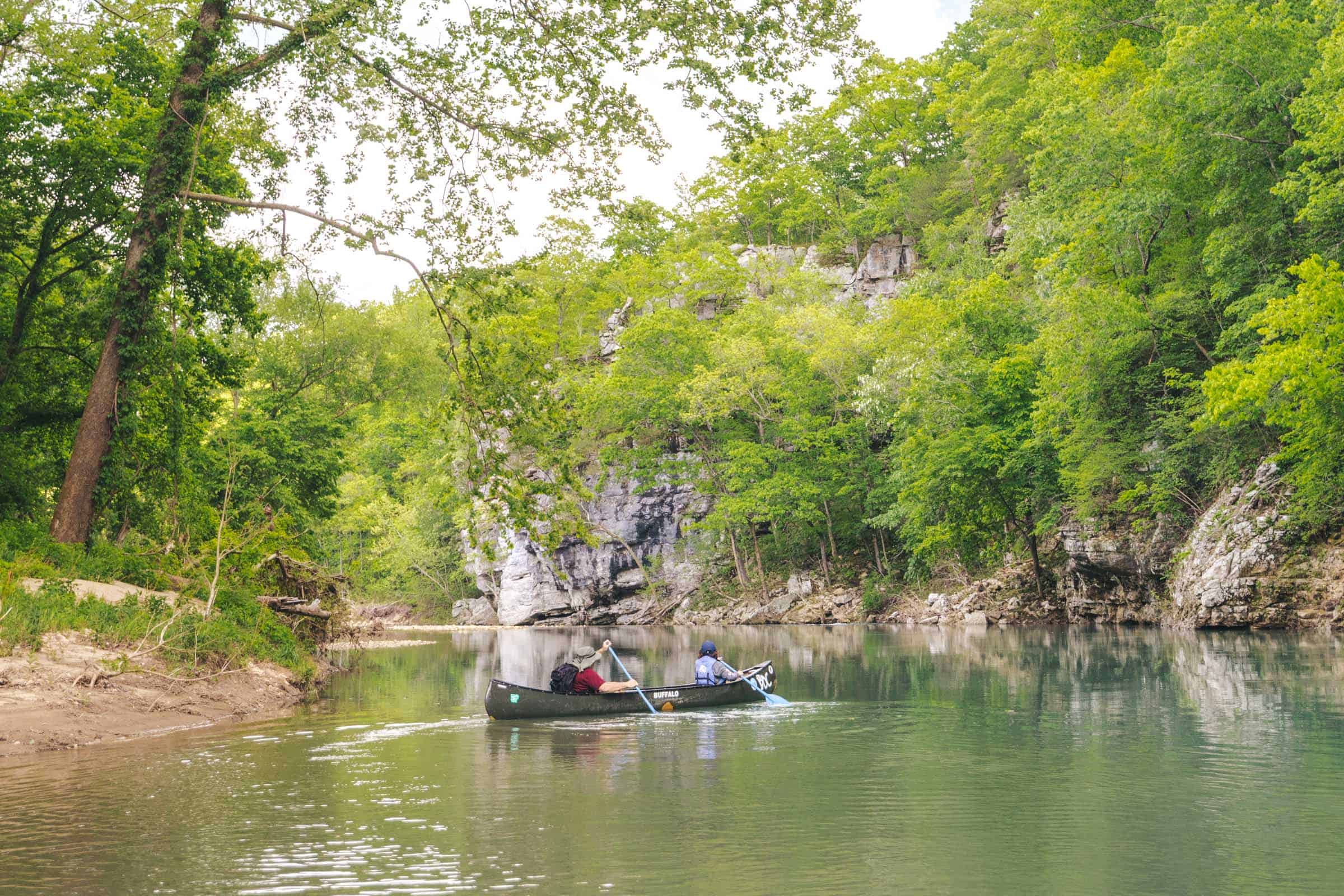 How to Float the Buffalo River in Arkansas: Complete Guide 7 Floating the Buffalo River in a canoe