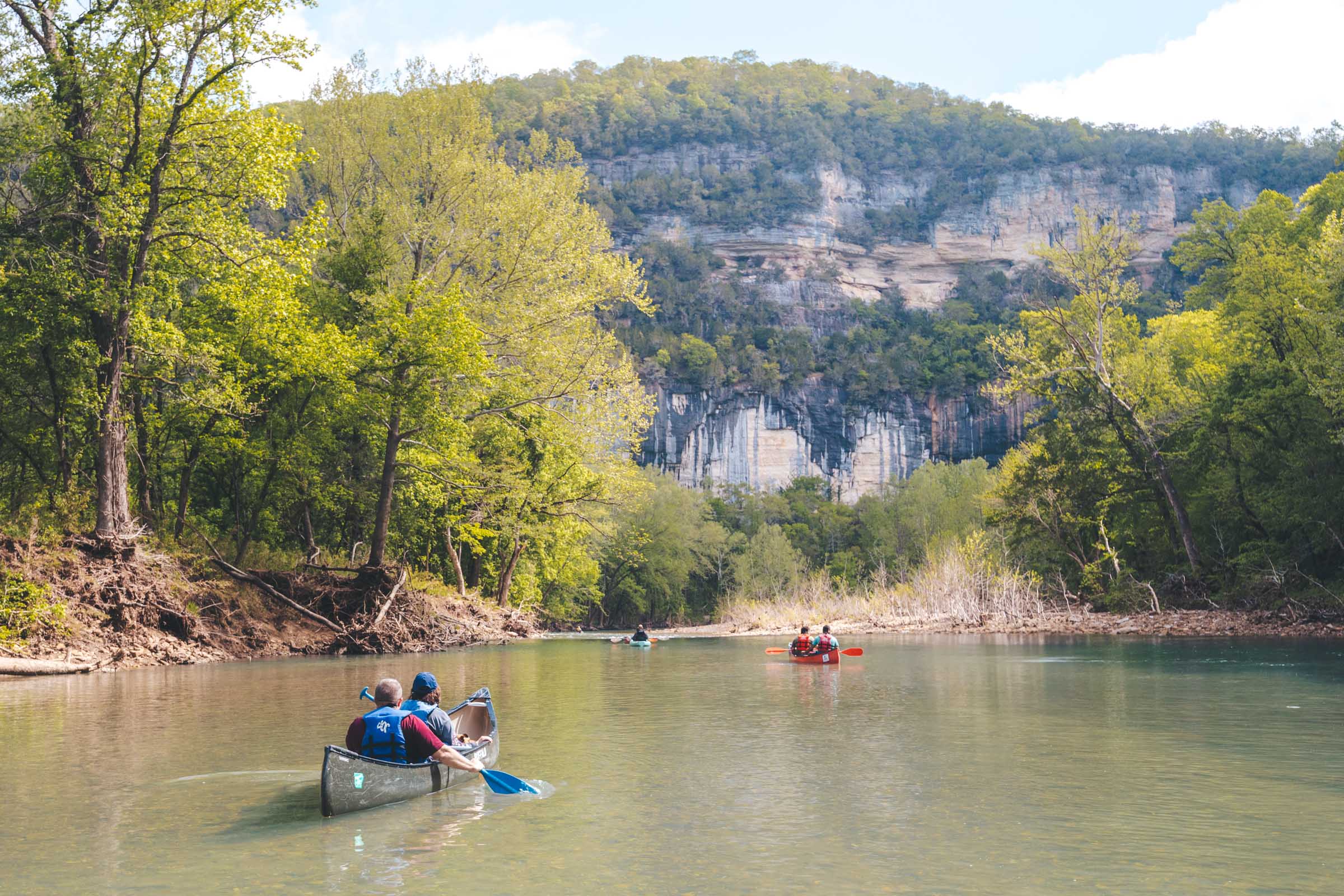 How to Float the Buffalo River in Arkansas: Complete Guide 4 Floating the upper Buffalo River in a canoe
