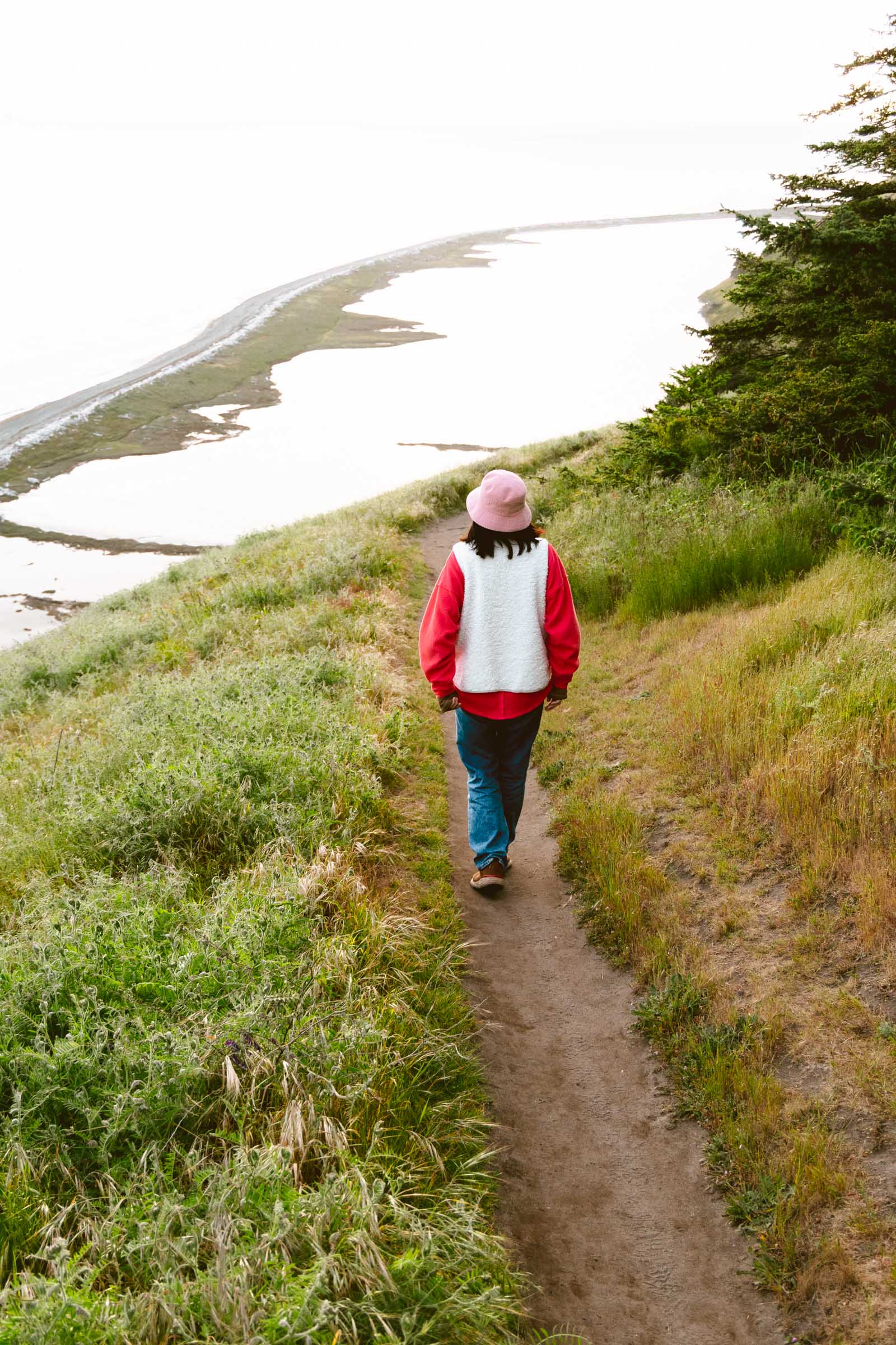 Ebey's Landing bluff trail view of Perego Lake