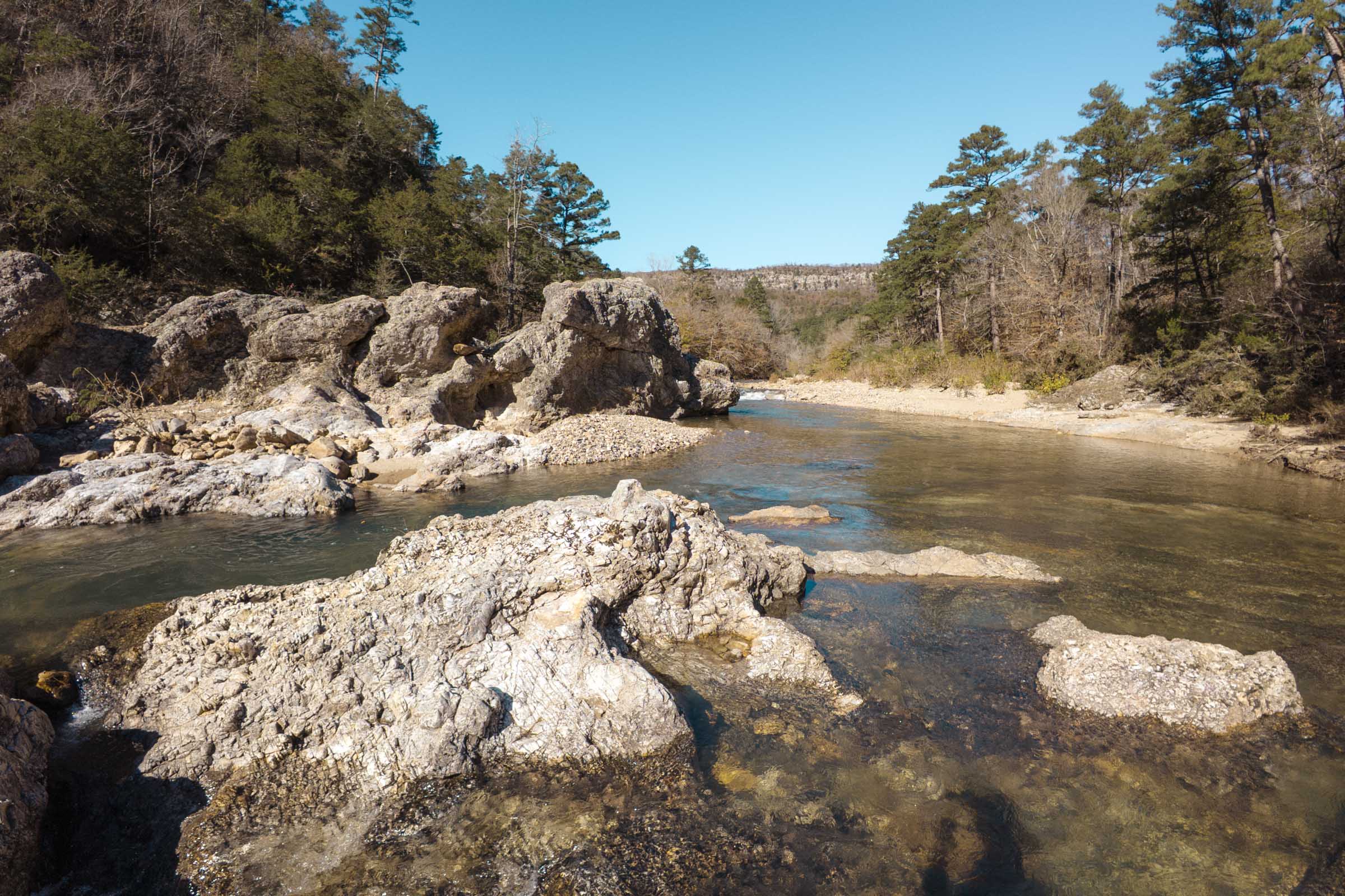 Rocks and bluffs on Winding Stairs Arkansas