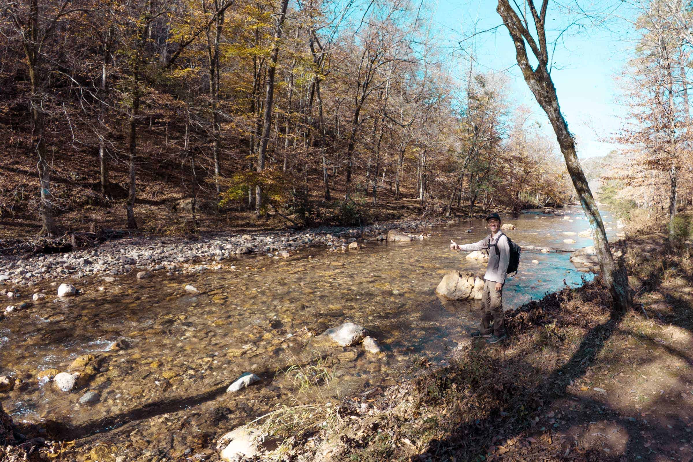 Trey at trail to Winding Stairs Arkansas