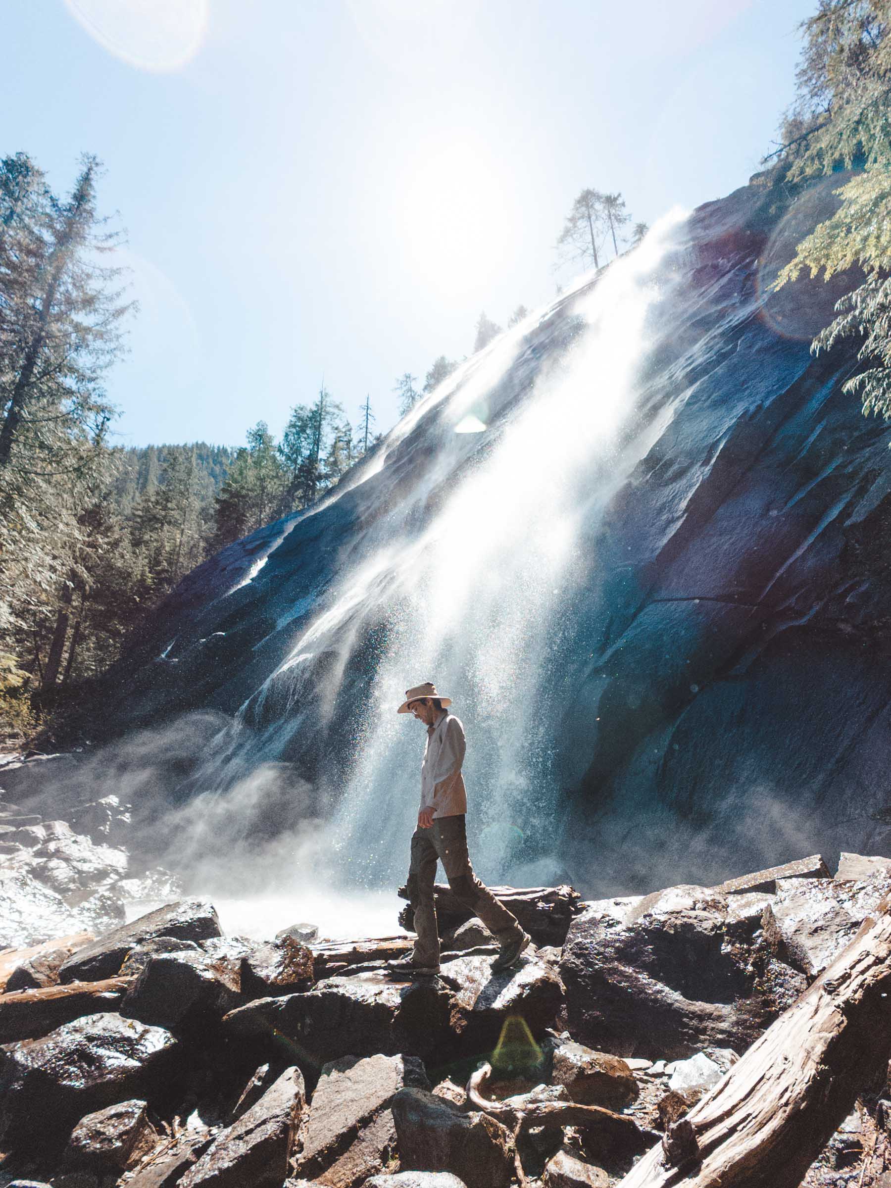 Trey exploring Bridal Veil Falls Washingon