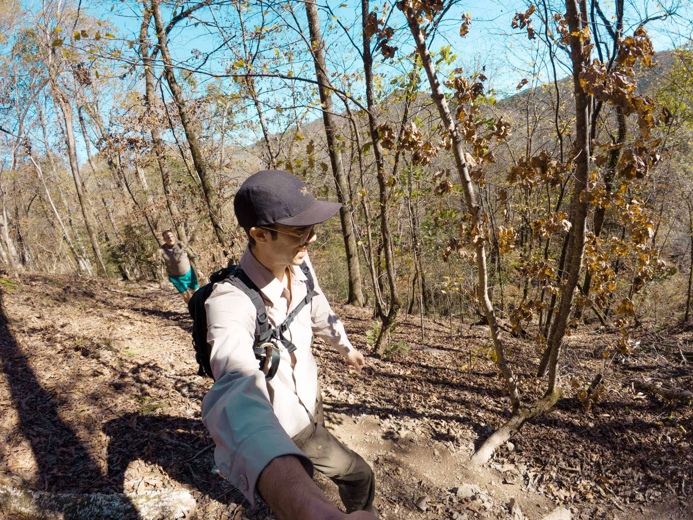 Uphill hike to Winding Stairs Arkansas