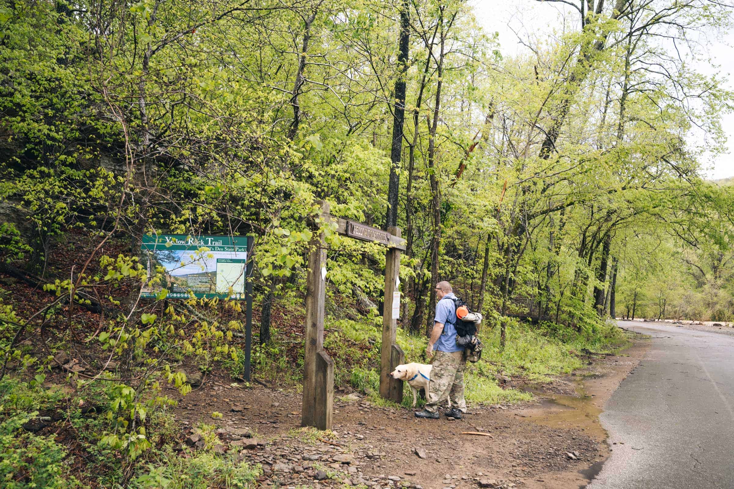 Yellow Rock Trail entrance at Lee Creek