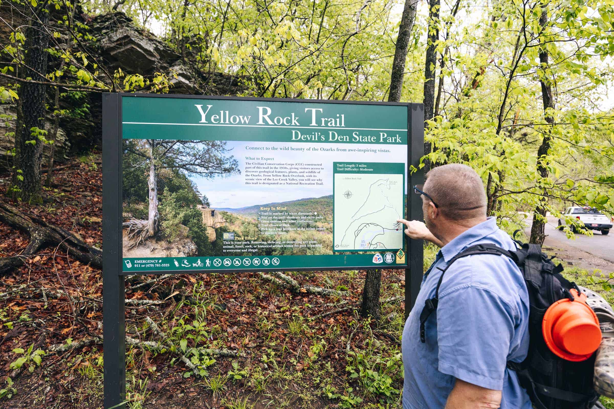 Yellow Rock Trail entrance sign