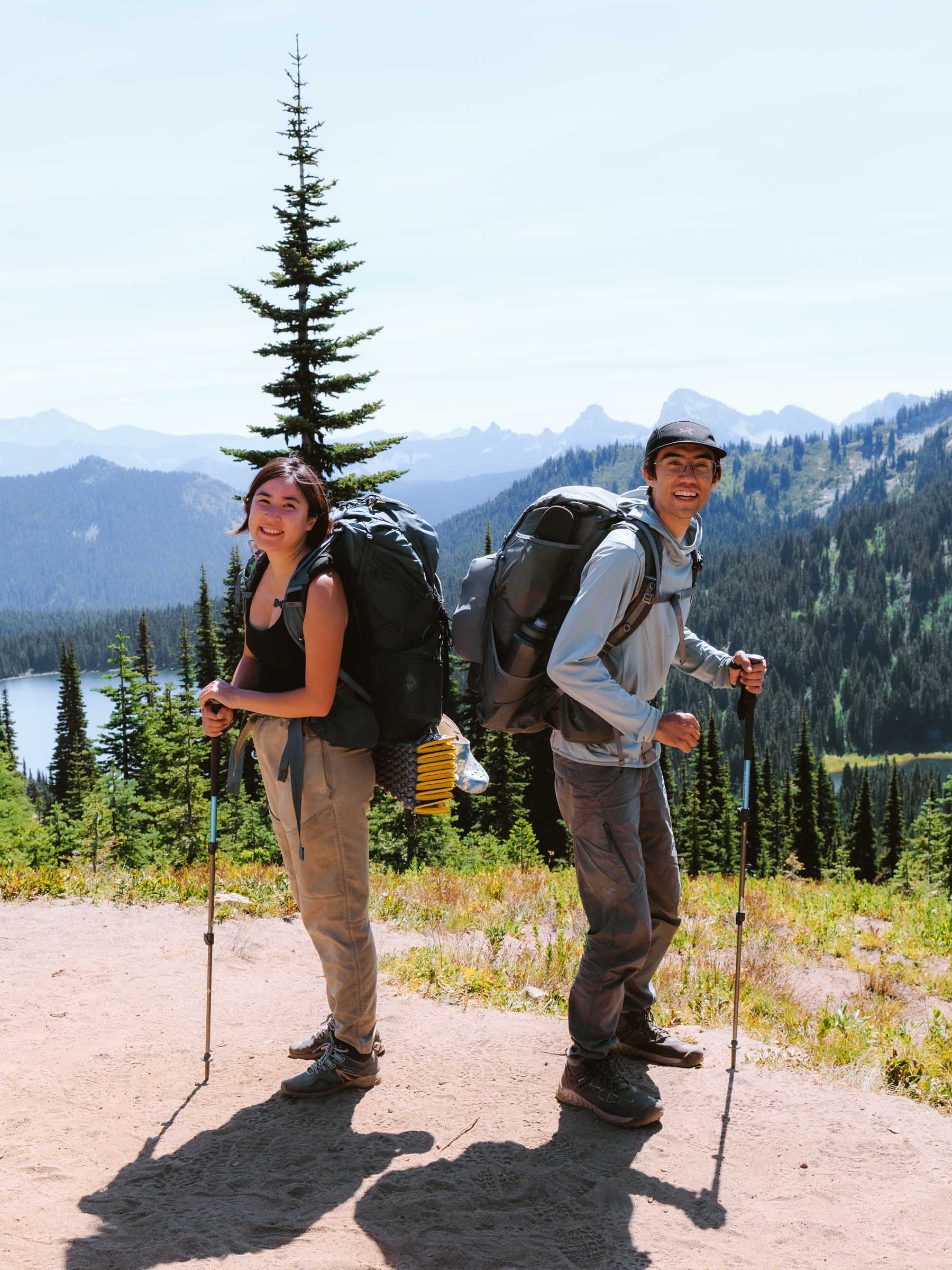 Chloe and Trey backpacking at Dewey Lake Washington