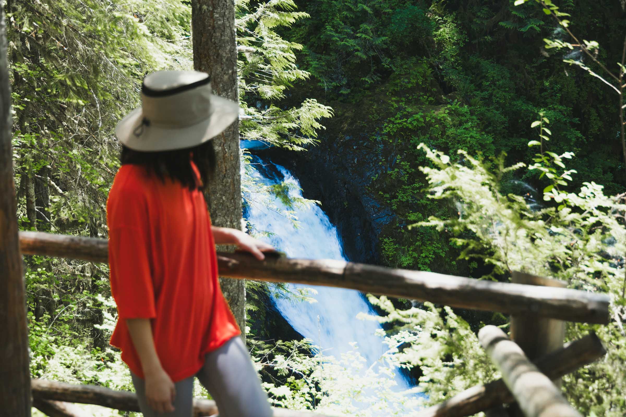 Intense waterfall at Lower Wallace Falls