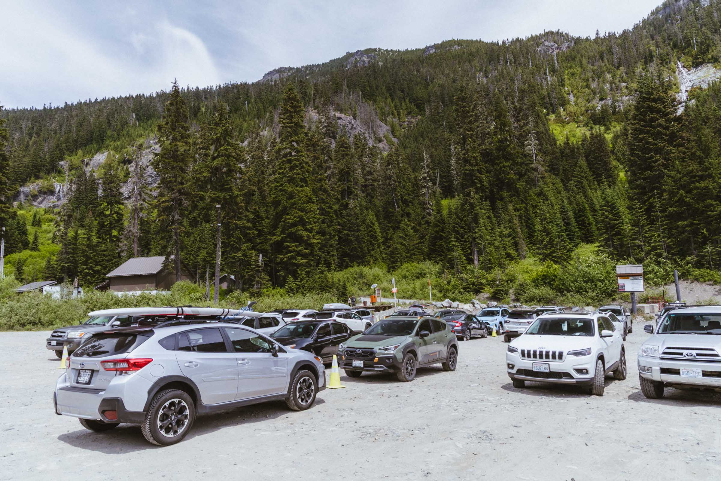 Parking lot for Snow Lake Hike in Alpental Ski Area