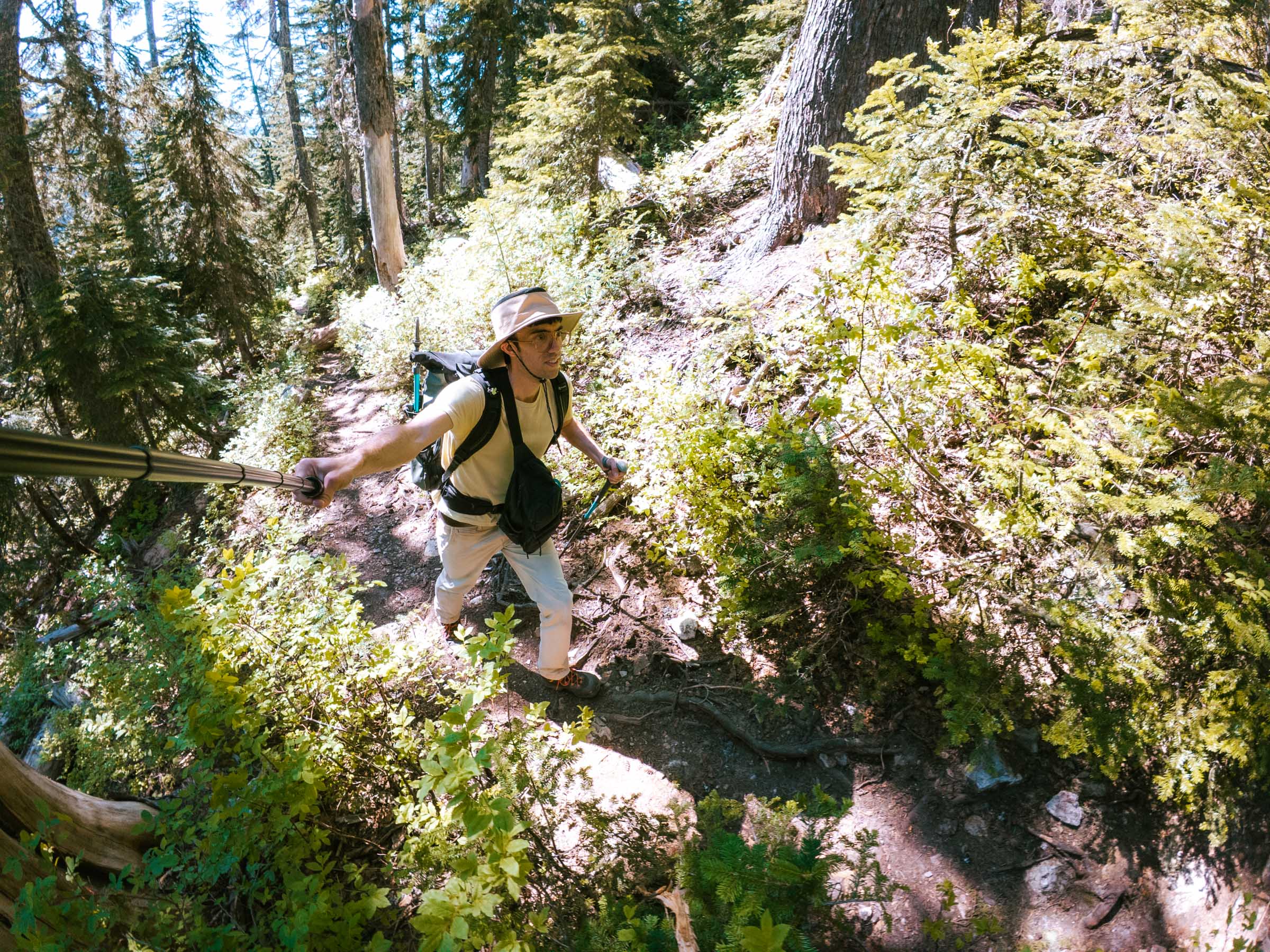 Trey hiking the Mount Catherine Trail