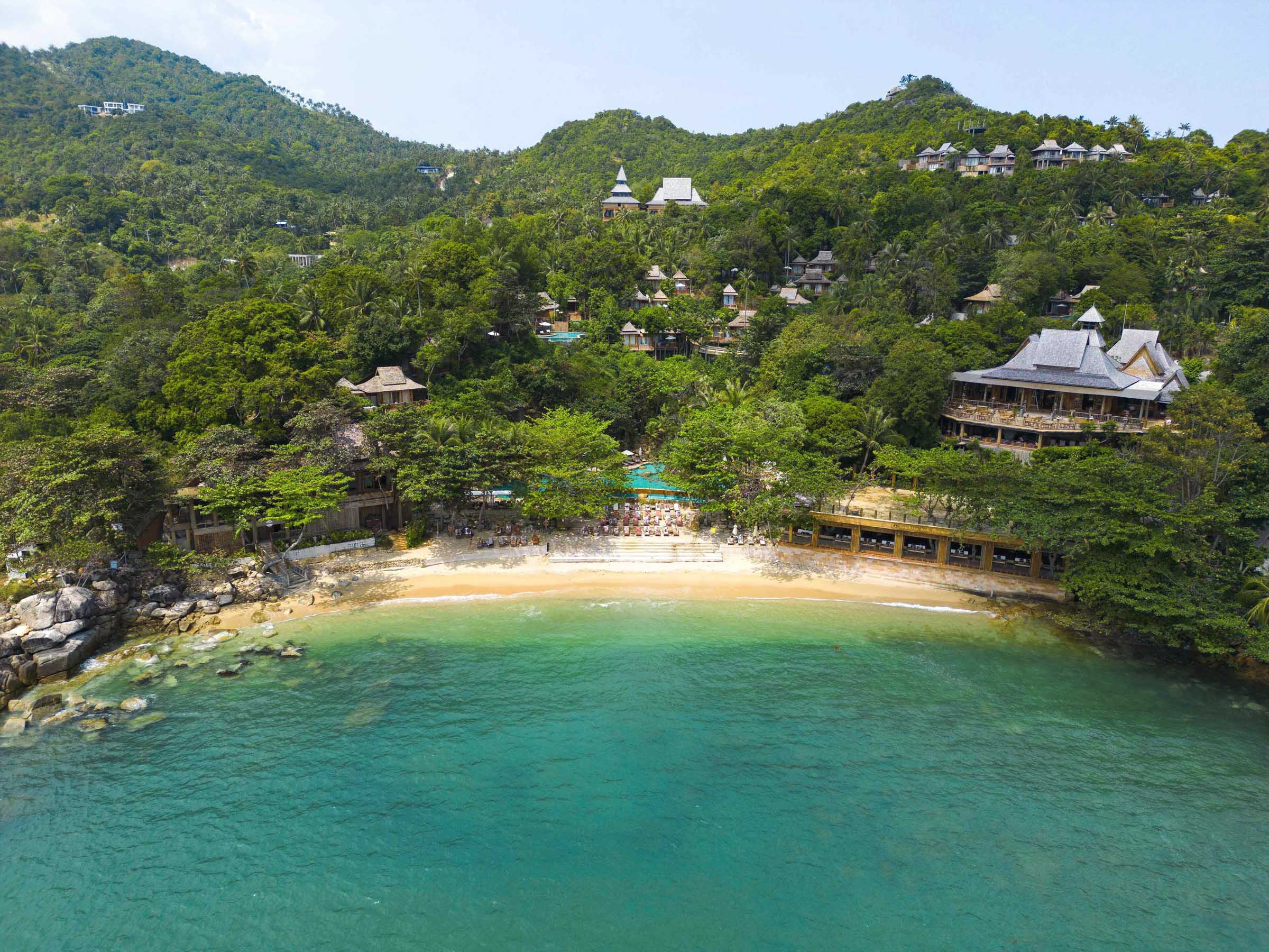 Santhiya aerial in Thong Nai Pan, Koh Phangan