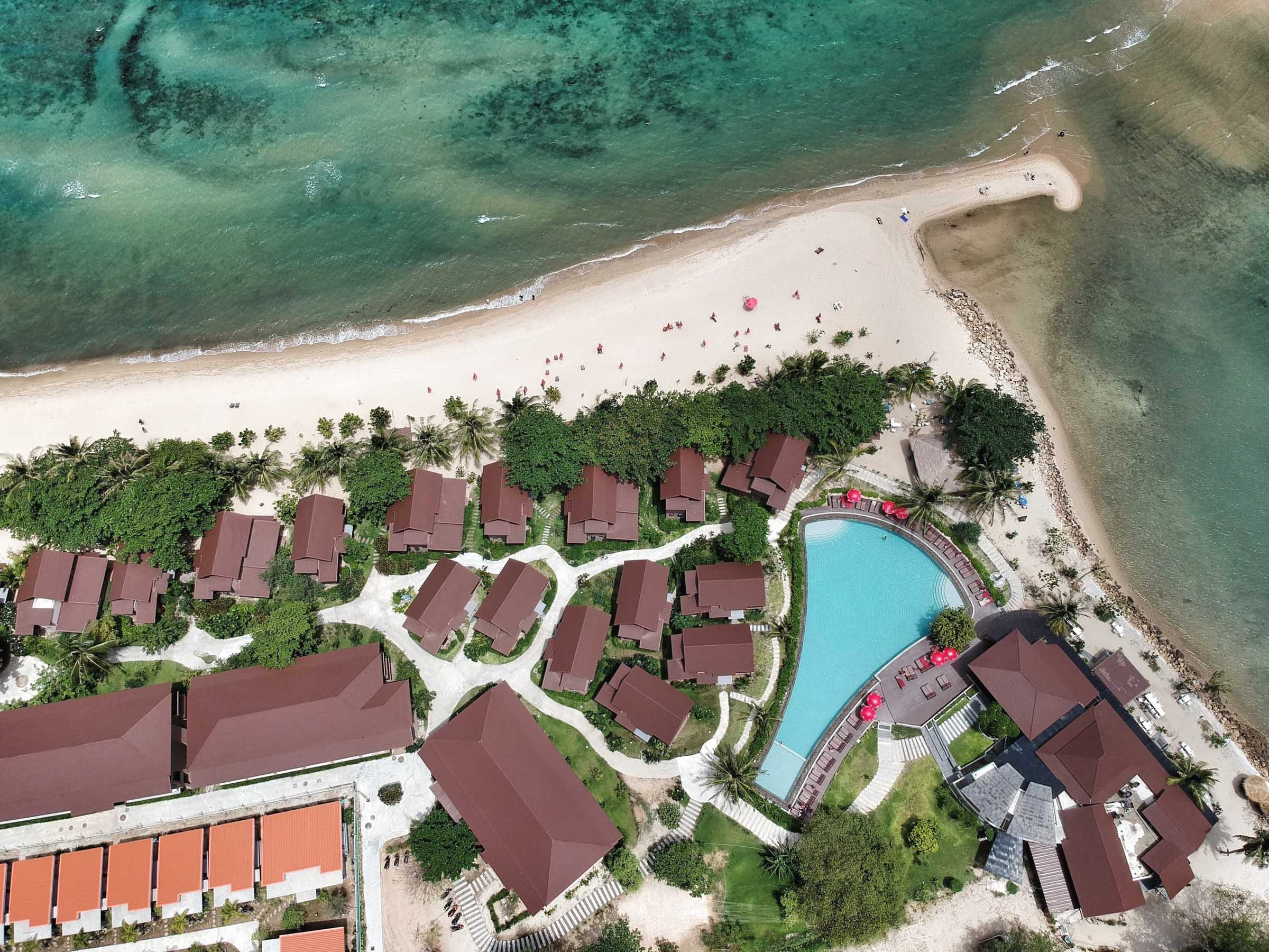 Koh Ma Beach Resort aerial in Mae Haad, Koh Phangan
