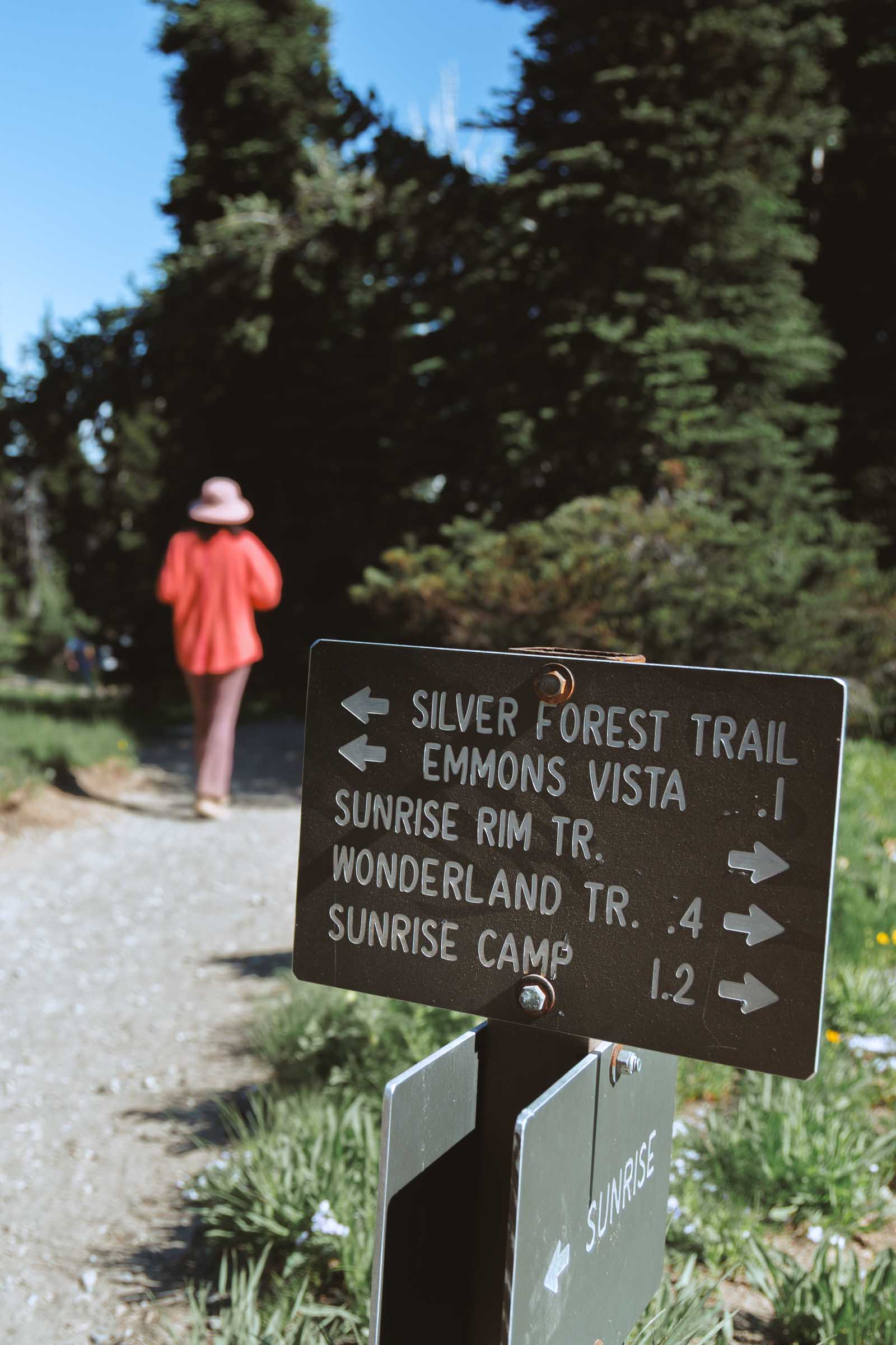 silver forest trail sign