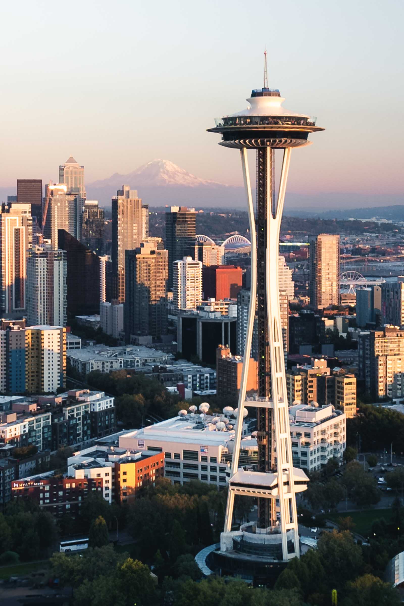 Kerry Park in Seattle: Complete Guide 10 space needle aerial drone view