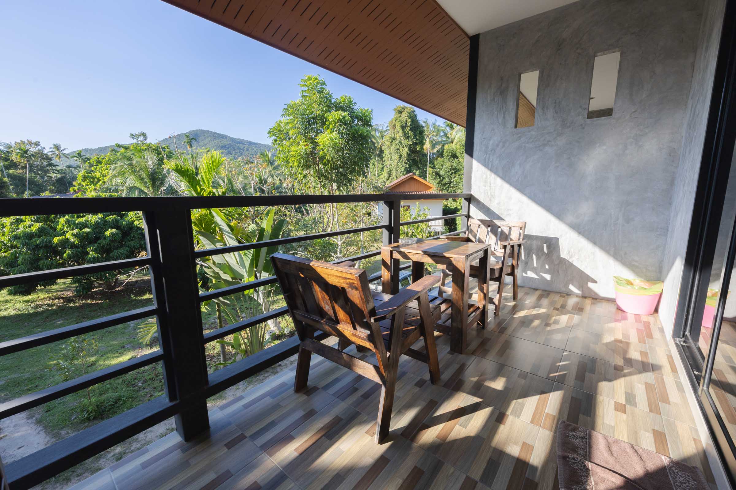 Balcony at Yangai Garden Lodge in Baan Tai, Koh Phangan
