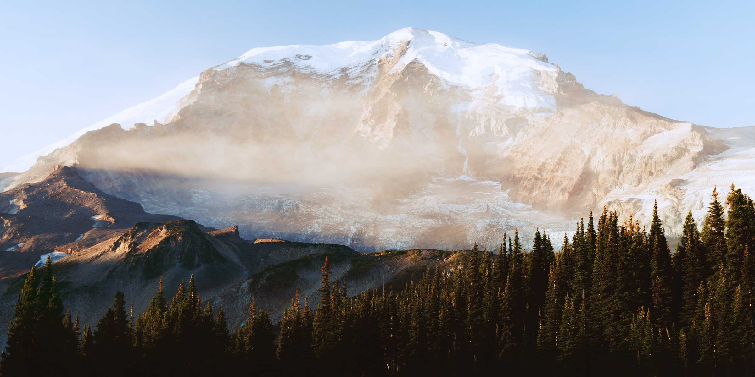 mount rainier sunrise view of willis wall