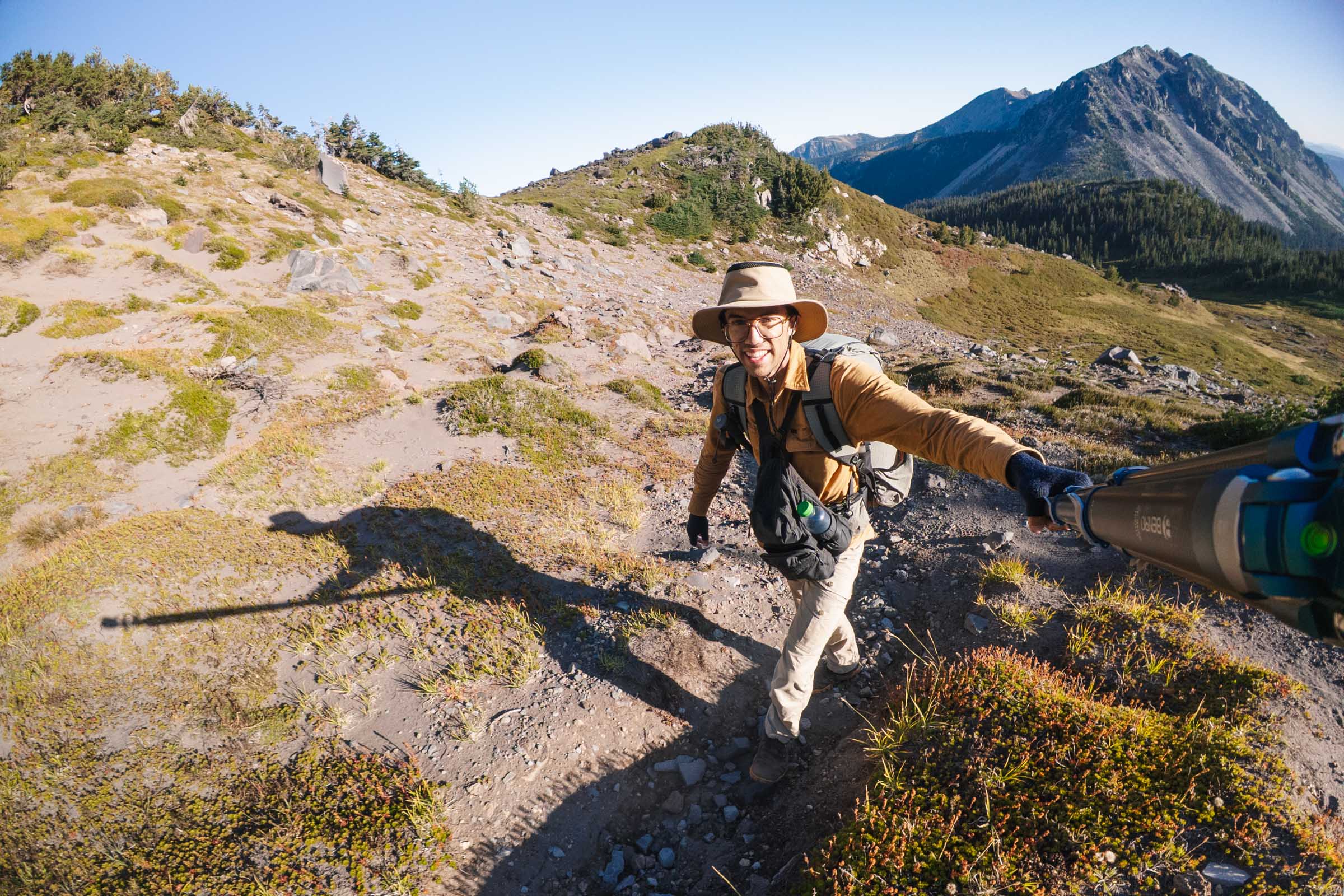 trey hiking curtis ridge rainier