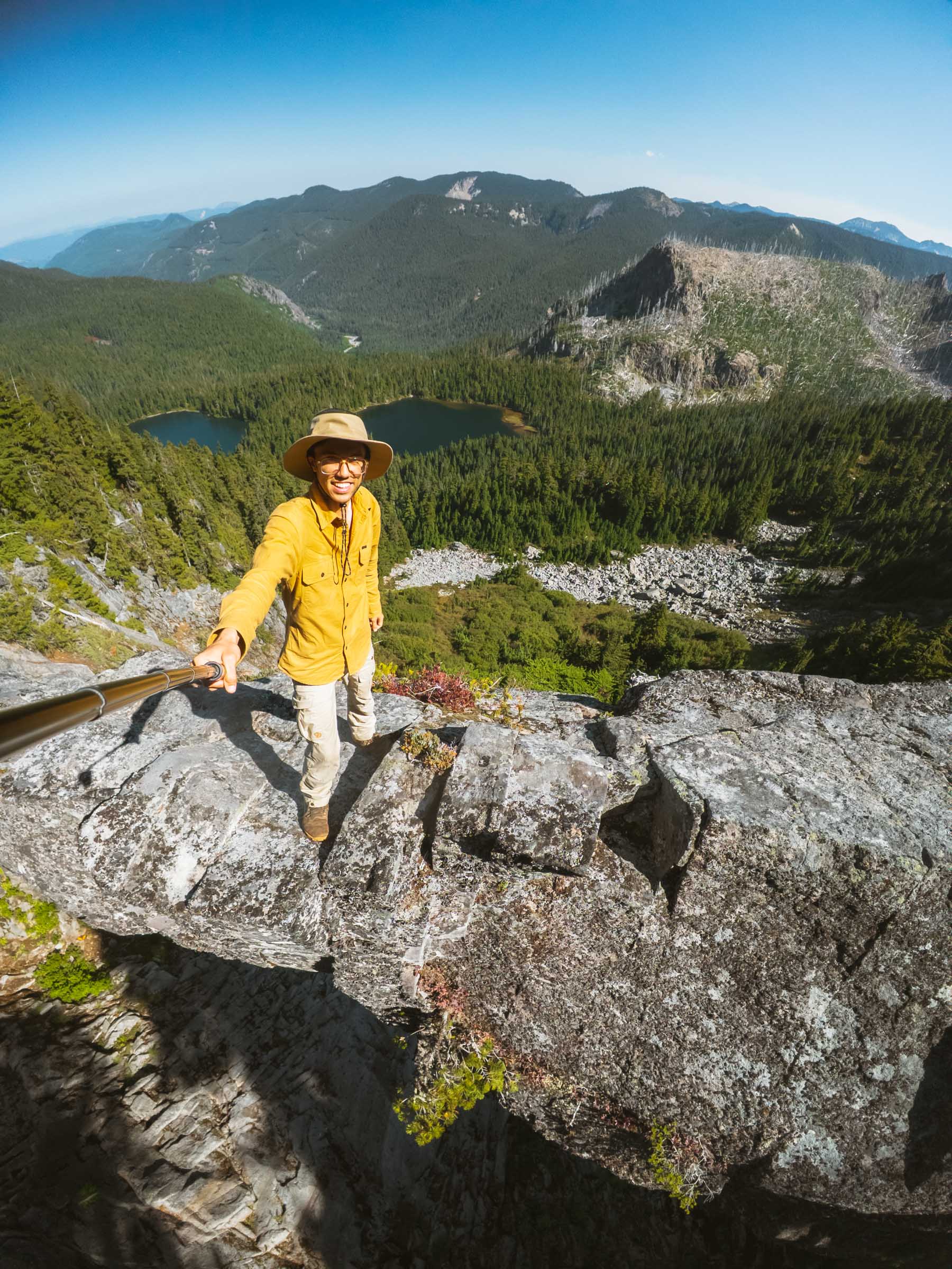 trey walking on natural bridge rainier