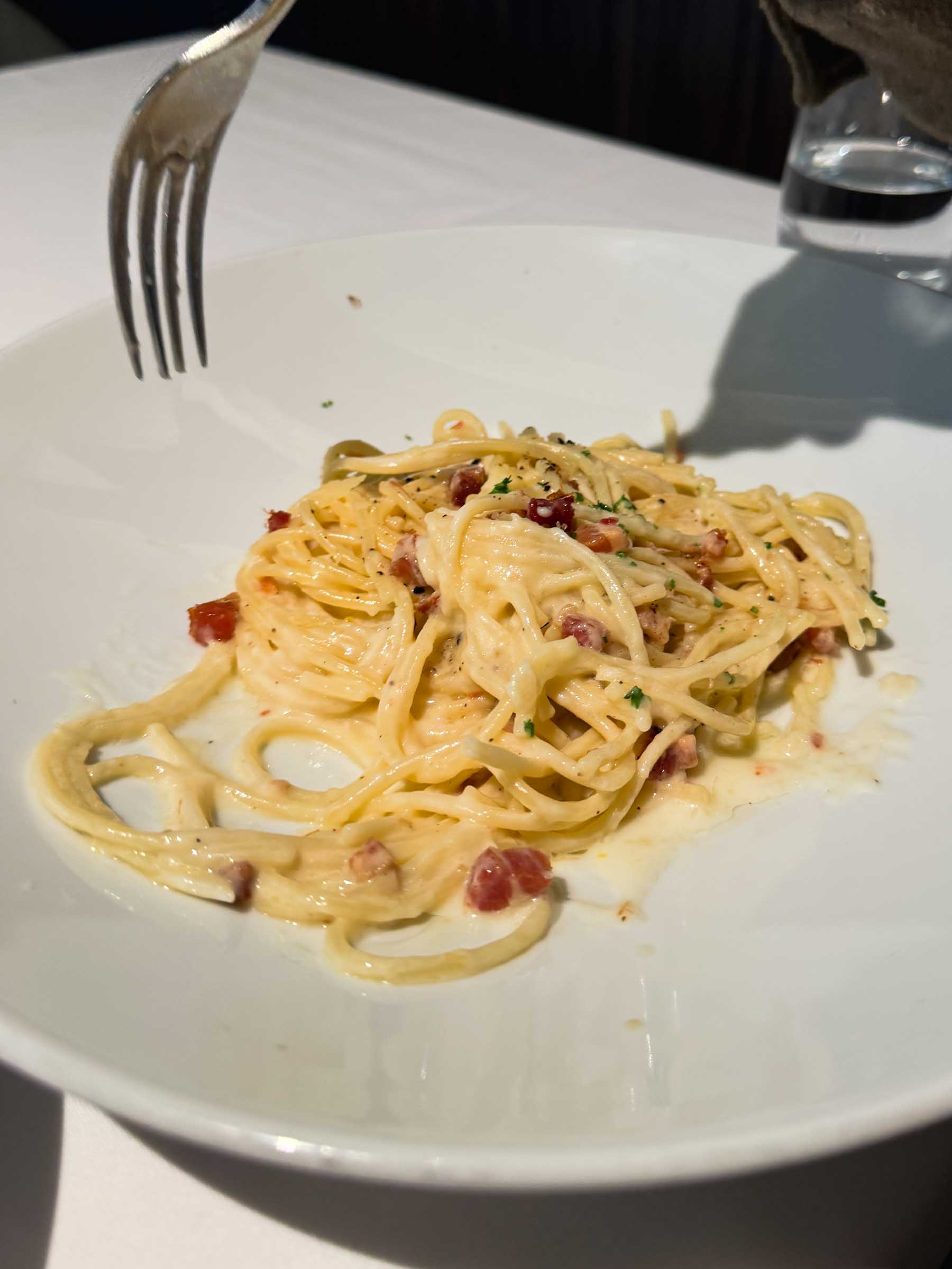 ncl encore savor taste restaurant carbornara